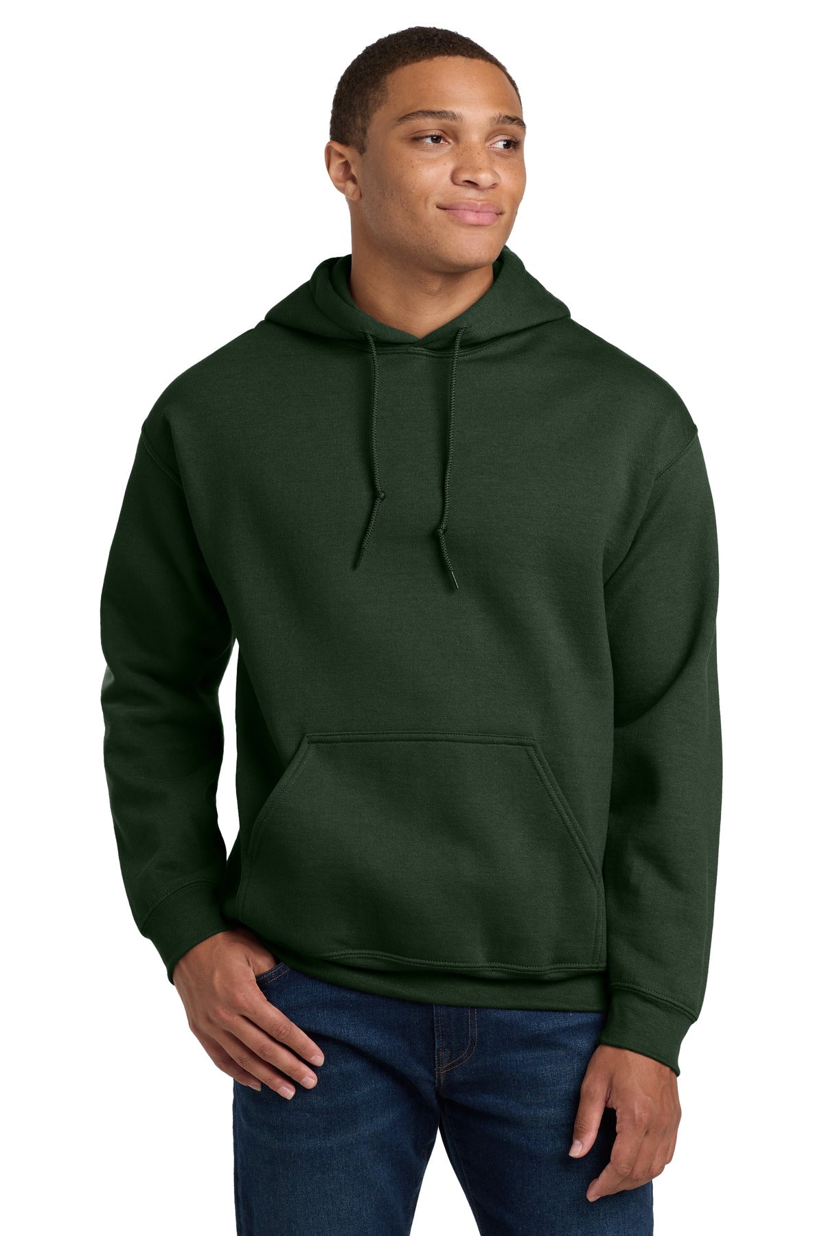 Custom Forest Green Heavy Blend Hoodie 18500, personalized by SanCanDo Swag in Argyle, TX