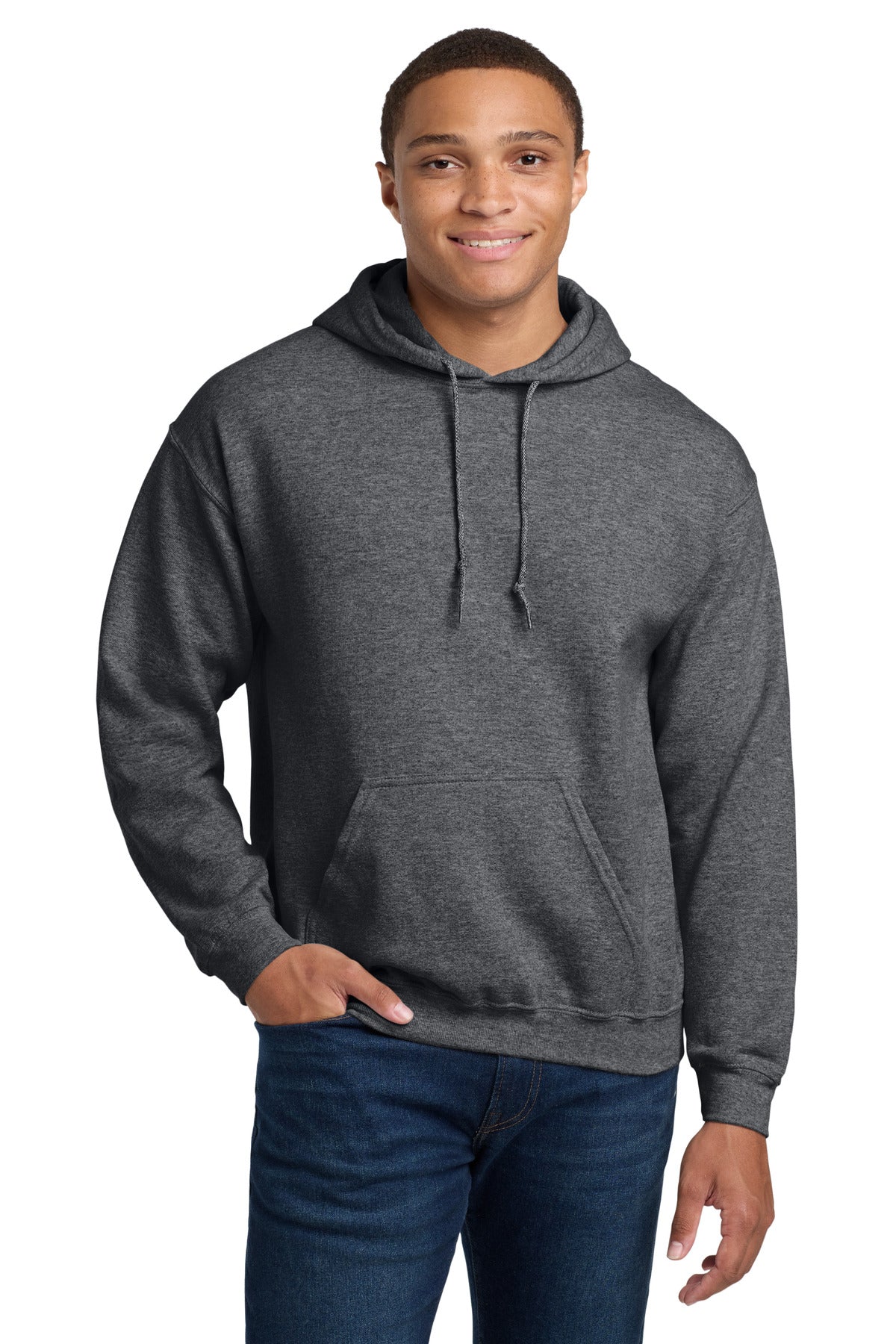 Custom Graphite Heather Heavy Blend Hoodie 18500, personalized by SanCanDo Swag in Argyle, TX