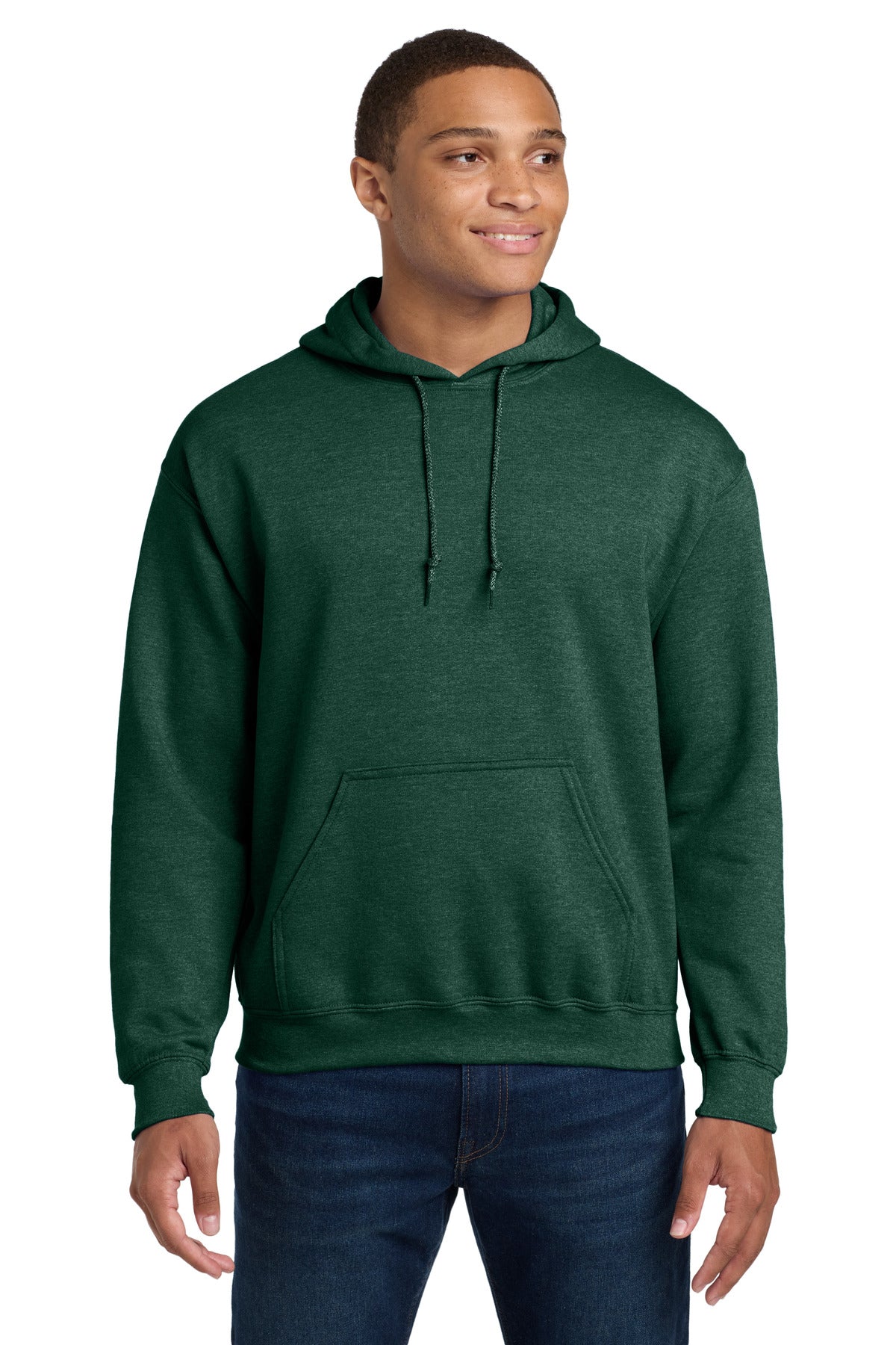 Custom Heather Dark Green Heavy Blend Hoodie 18500, personalized by SanCanDo Swag in Argyle, TX