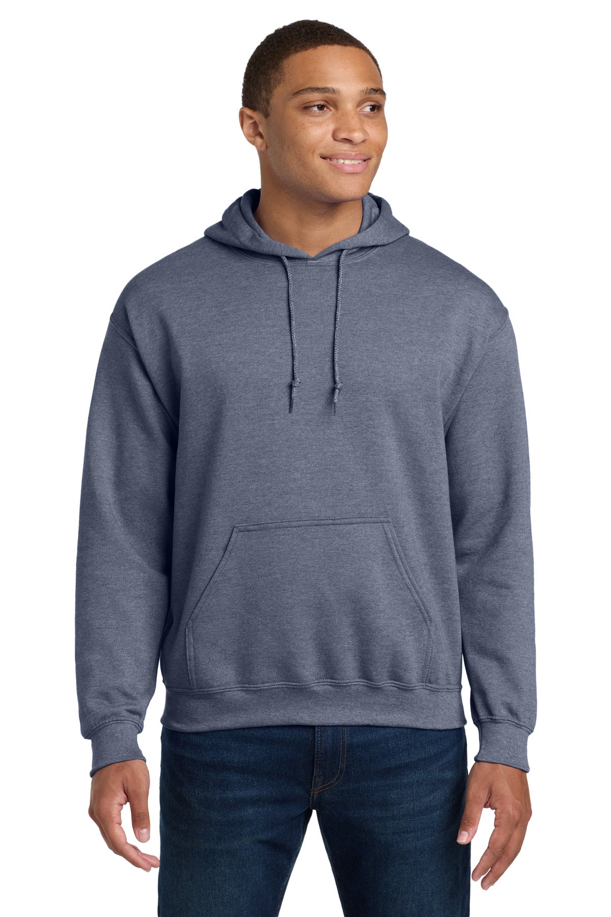 Custom Heather Dark Navy Heavy Blend Hoodie 18500, personalized by SanCanDo Swag in Argyle, TX