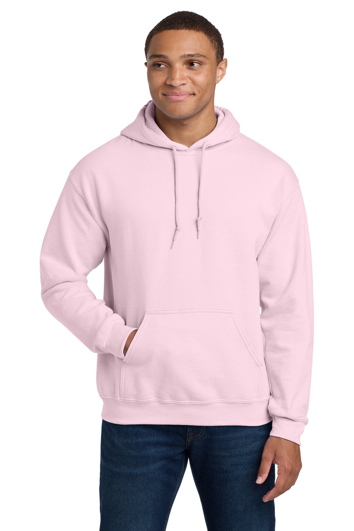 Custom Light Pink Heavy Blend Hoodie 18500, personalized by SanCanDo Swag in Argyle, TX