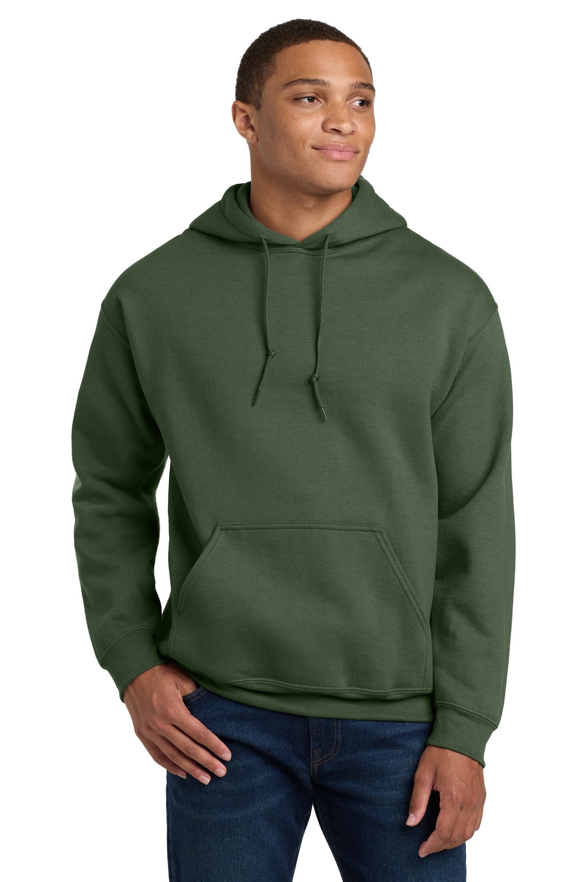 Custom Military Green Heavy Blend Hoodie 18500, personalized by SanCanDo Swag in Argyle, TX