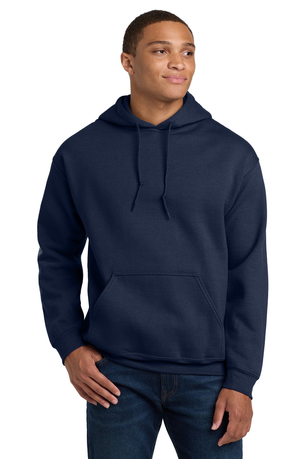 Custom Navy Heavy Blend Hoodie 18500, personalized by SanCanDo Swag in Argyle, TX