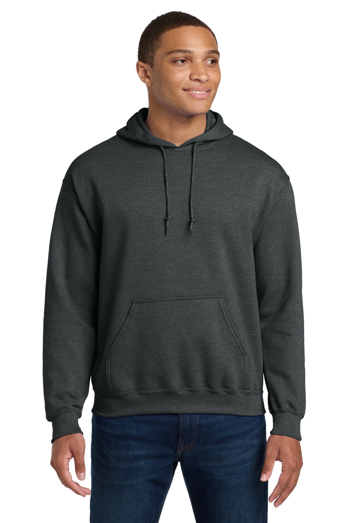 Custom Fan Charcoal Heather Heavy Blend Hoodie 18500, personalized by SanCanDo Swag in Argyle, TX