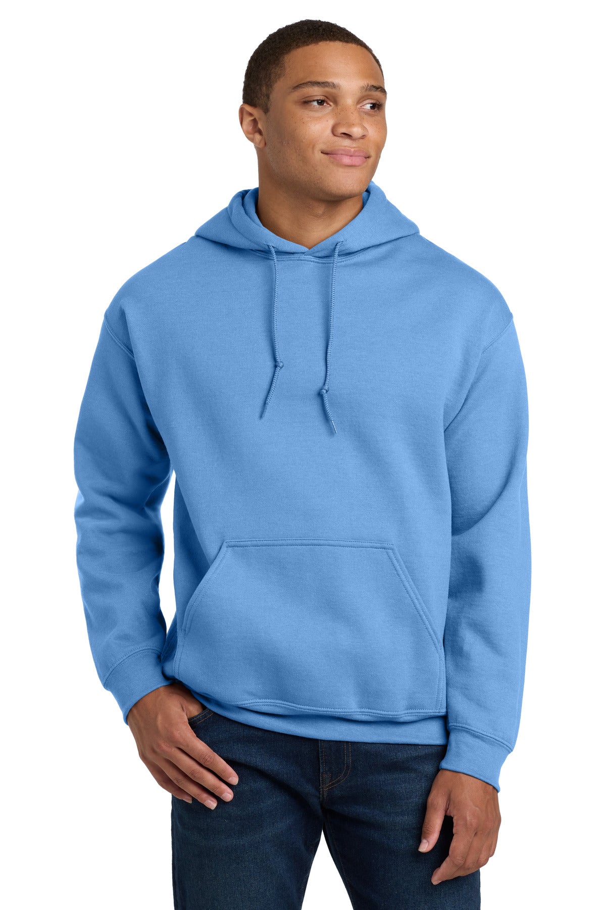 Custom Carolina Blue Heavy Blend Hoodie 18500, personalized by SanCanDo Swag in Argyle, TX