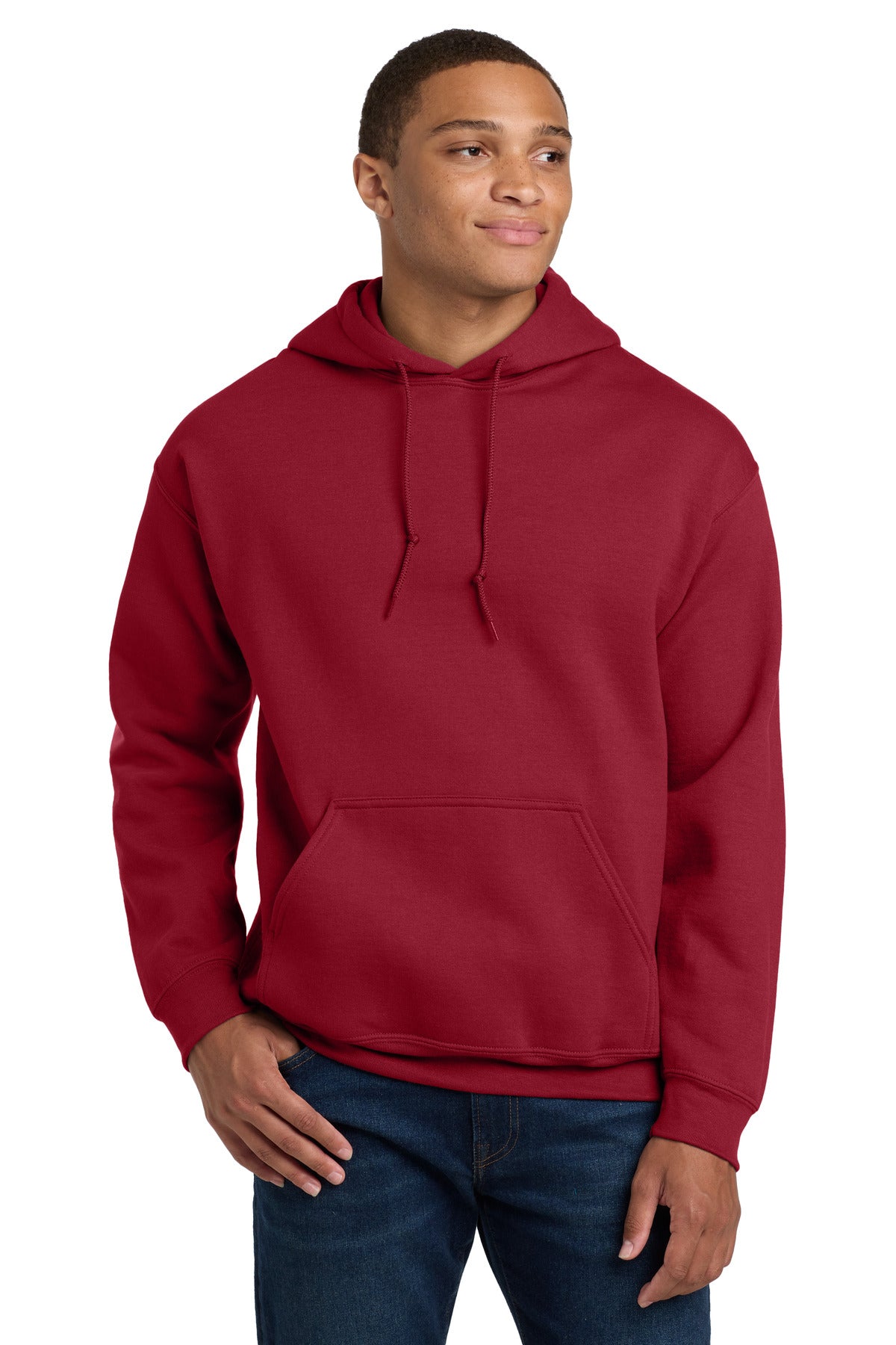 Custom Cherry Red Heavy Blend Hoodie 18500, personalized by SanCanDo Swag in Argyle, TX