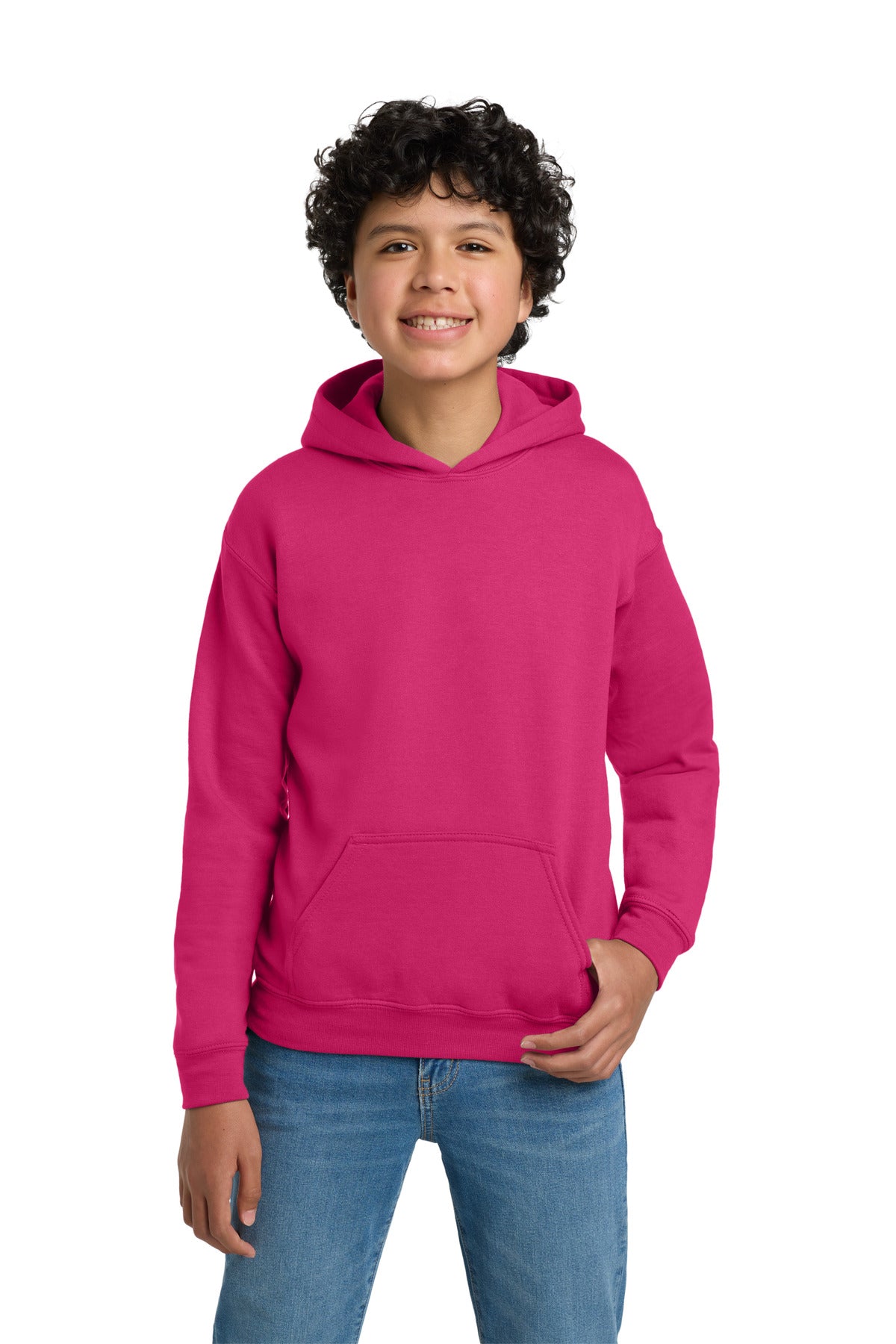 Custom Heliconia Youth Heavy Blend Hoodie 18500B, personalized by SanCanDo Swag in Argyle, TX