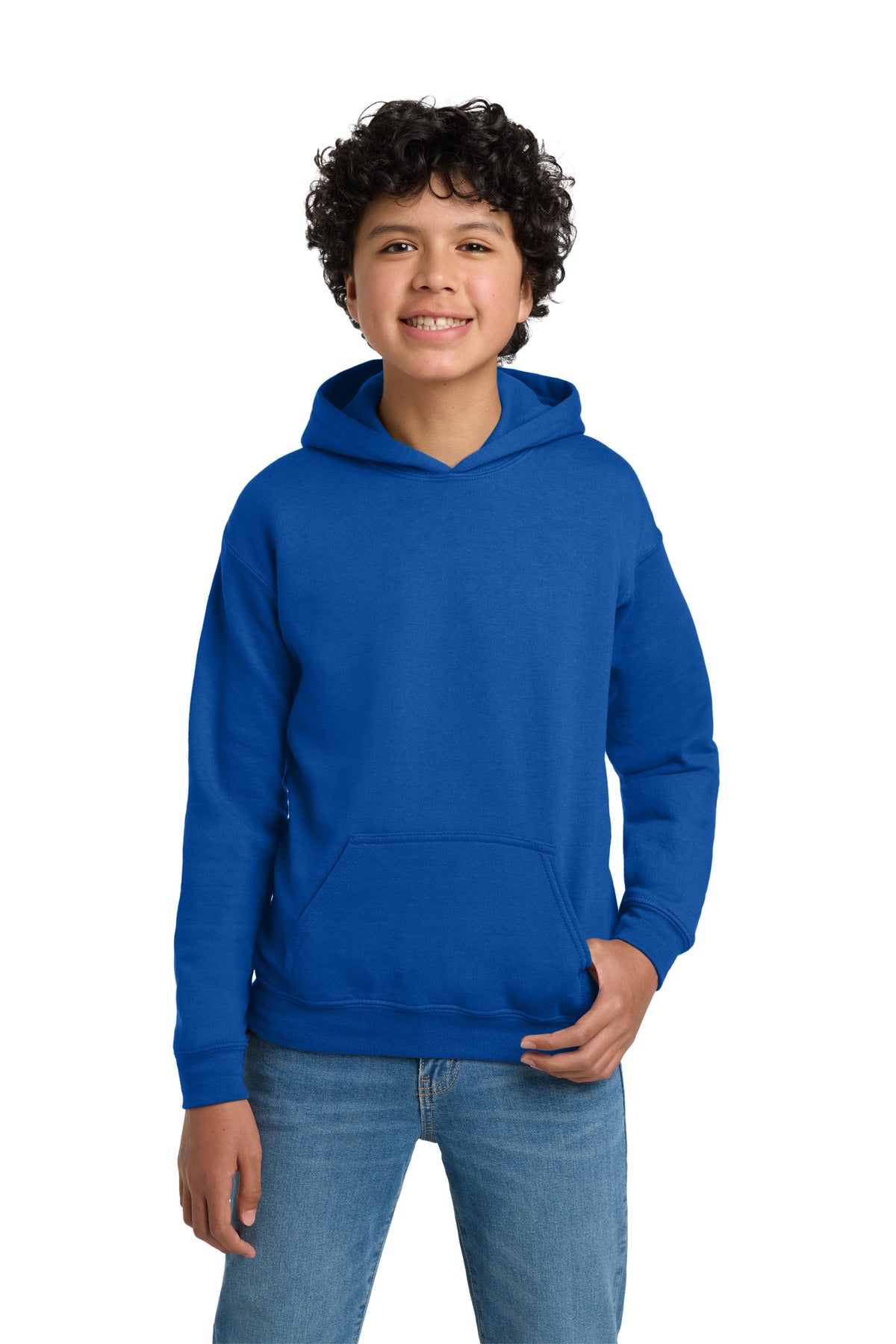 Custom Royal Youth Heavy Blend Hoodie 18500B, personalized by SanCanDo Swag in Argyle, TX