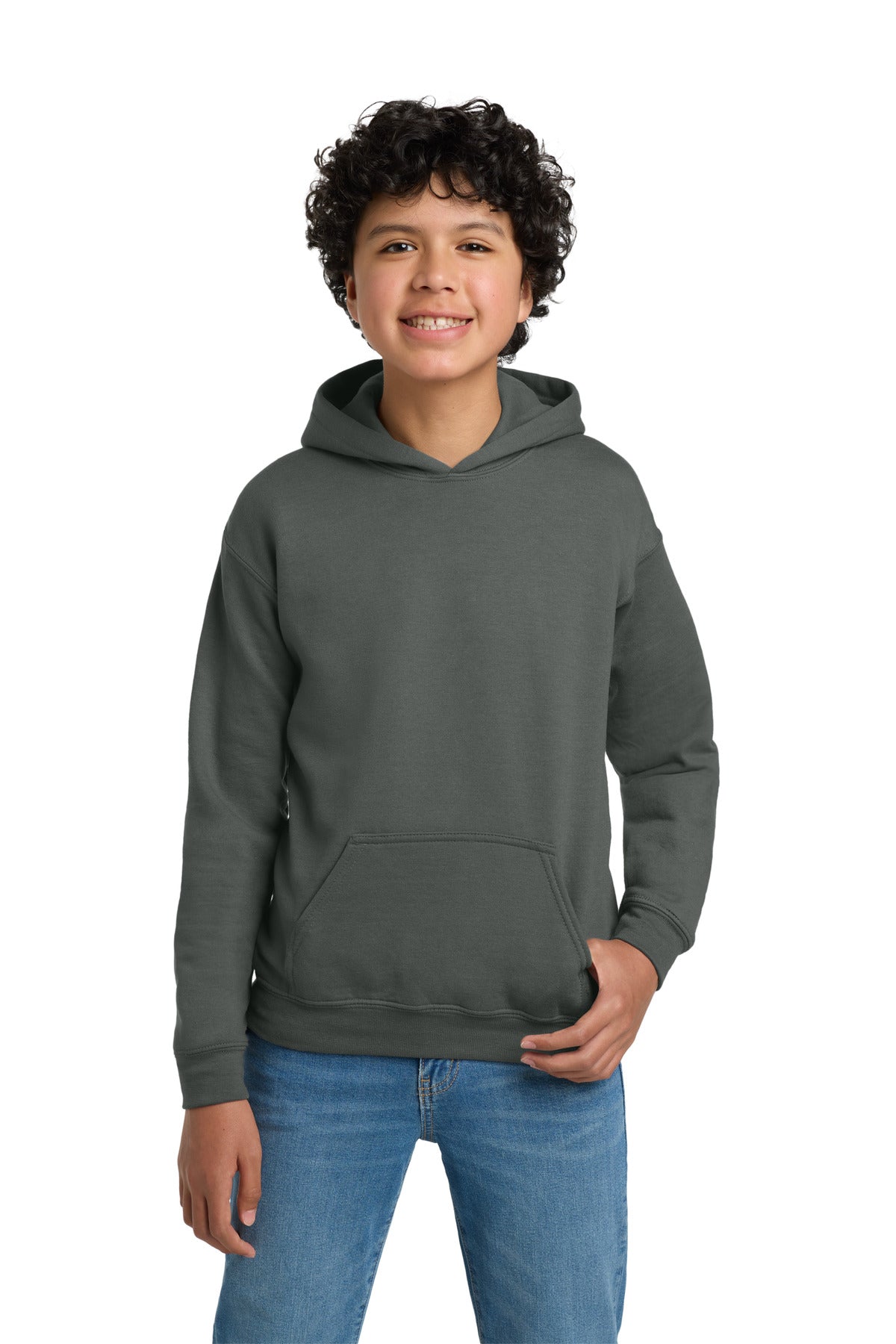 Custom Charcoal Youth Heavy Blend Hoodie 18500B, personalized by SanCanDo Swag in Argyle, TX