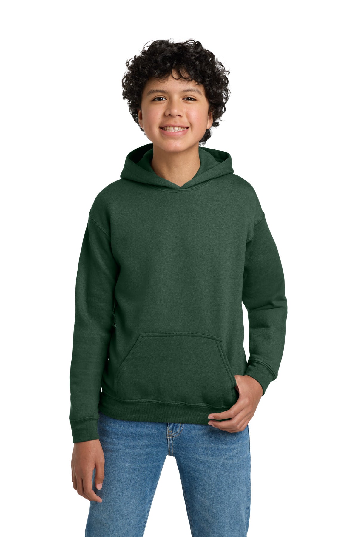 Custom Fan Dark Green Youth Heavy Blend Hoodie 18500B, personalized by SanCanDo Swag in Argyle, TX