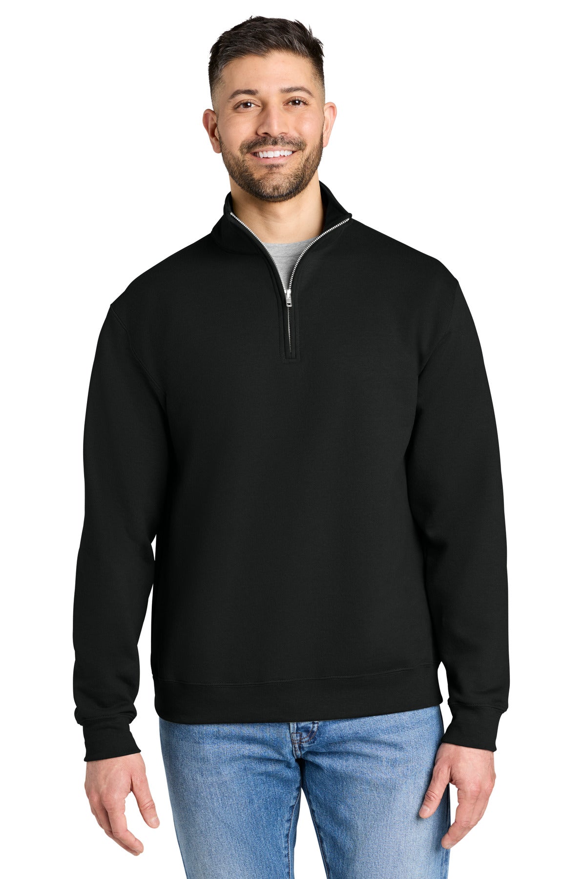 Custom Black Heavy Blend 1/4-Zip Sweatshirt 18810, personalized by SanCanDo Swag in Argyle, TX