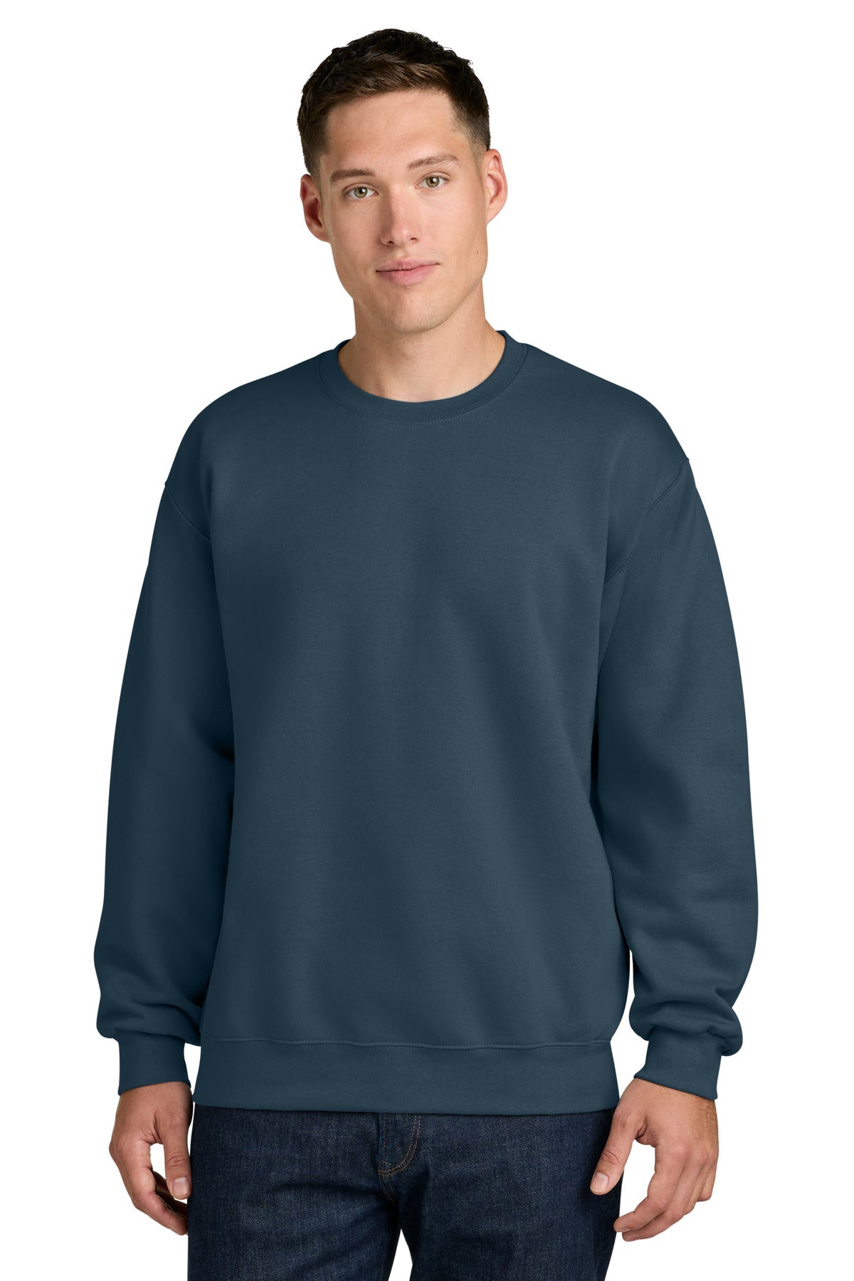 Custom Blue Dusk Hammer Maxweight Crewneck 19000, personalized by SanCanDo Swag in Argyle, TX