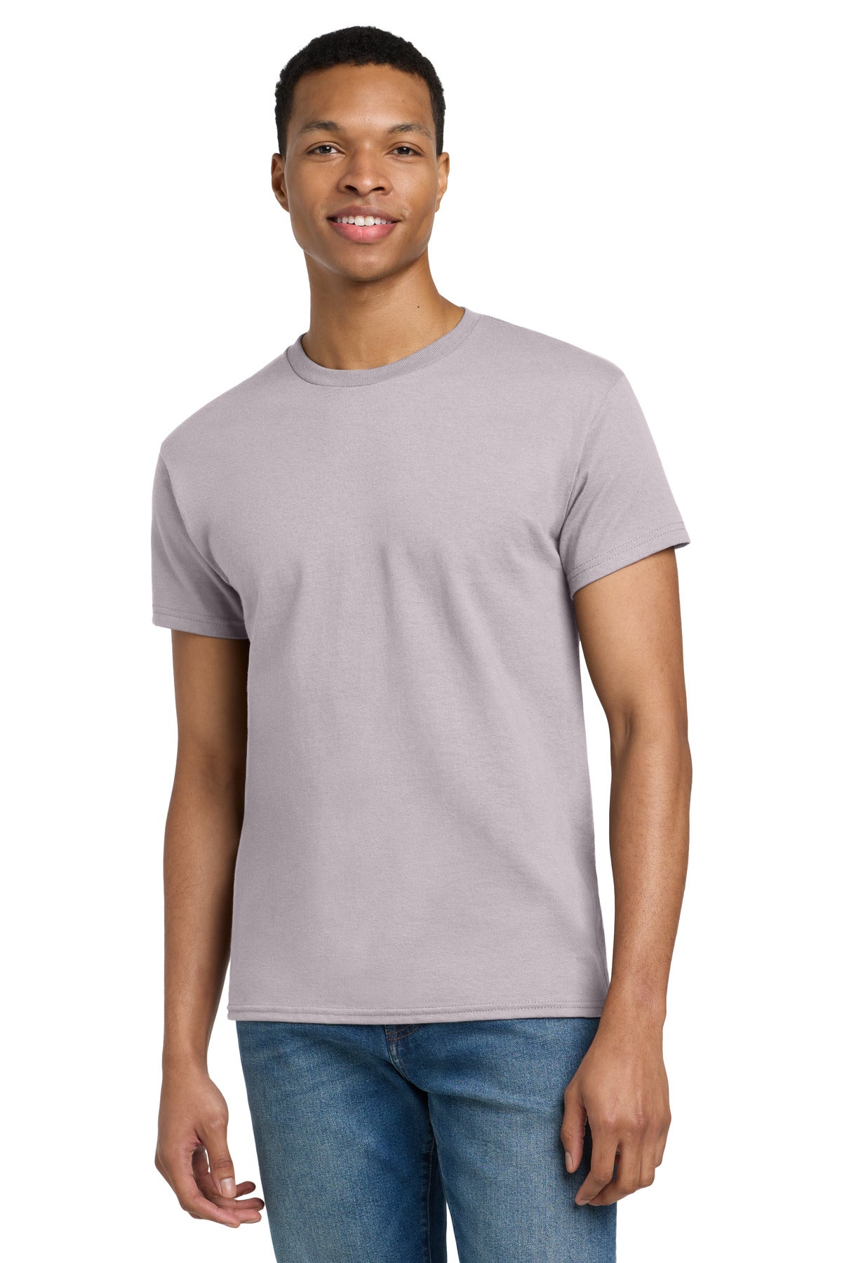 Custom Ice Grey Ultra Cotton Cotton Tee 2000, personalized by SanCanDo Swag in Argyle, TX