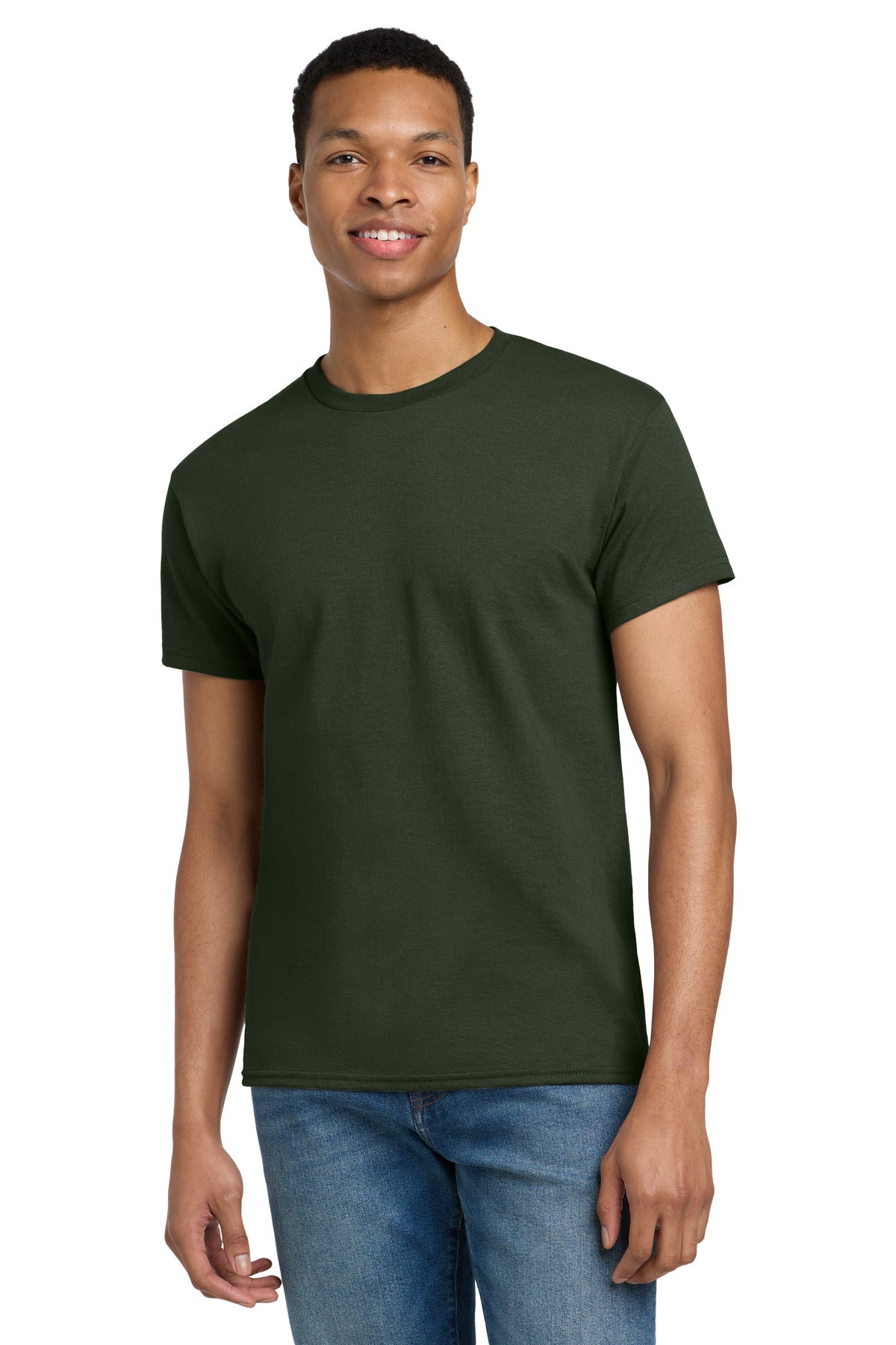 Custom Forest Green Ultra Cotton Cotton Tee 2000, personalized by SanCanDo Swag in Argyle, TX