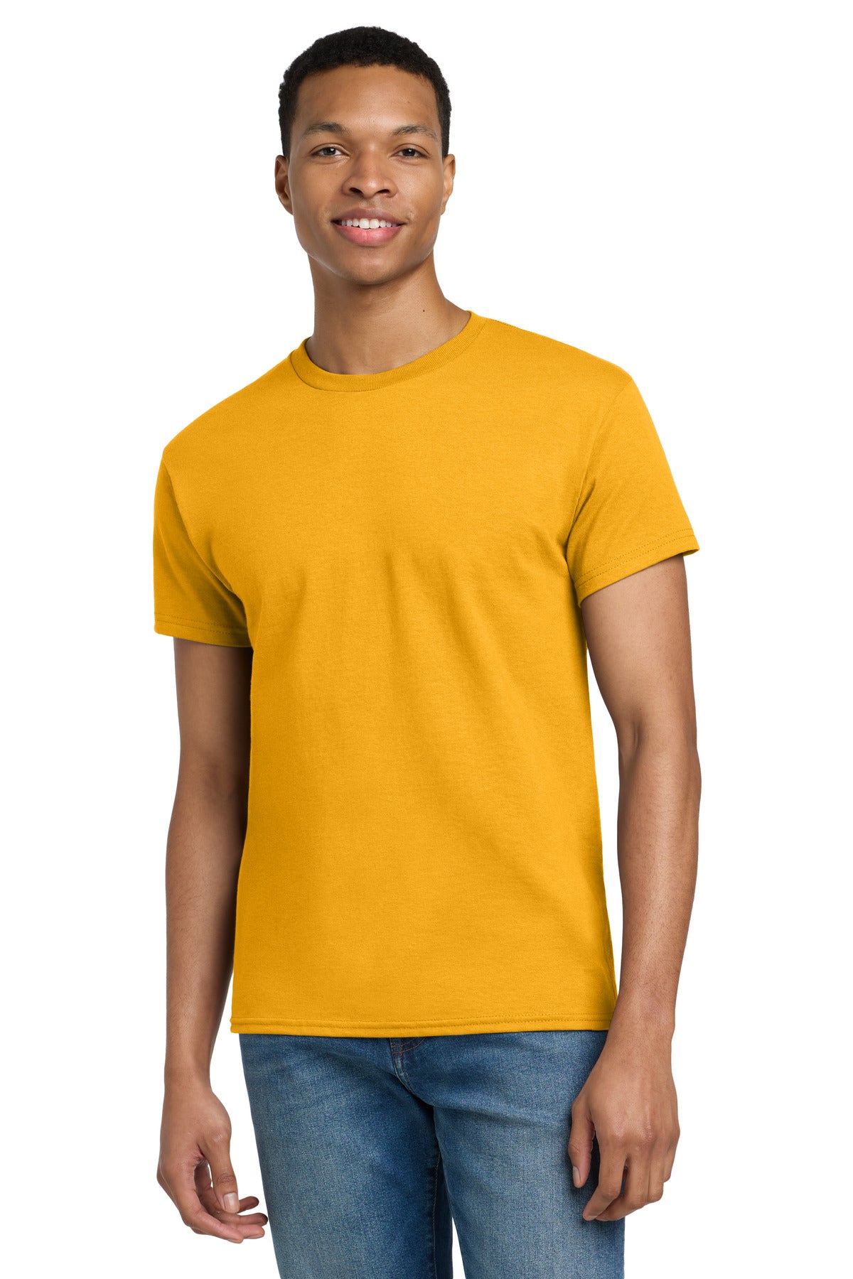 Custom Gold Ultra Cotton Cotton Tee 2000, personalized by SanCanDo Swag in Argyle, TX