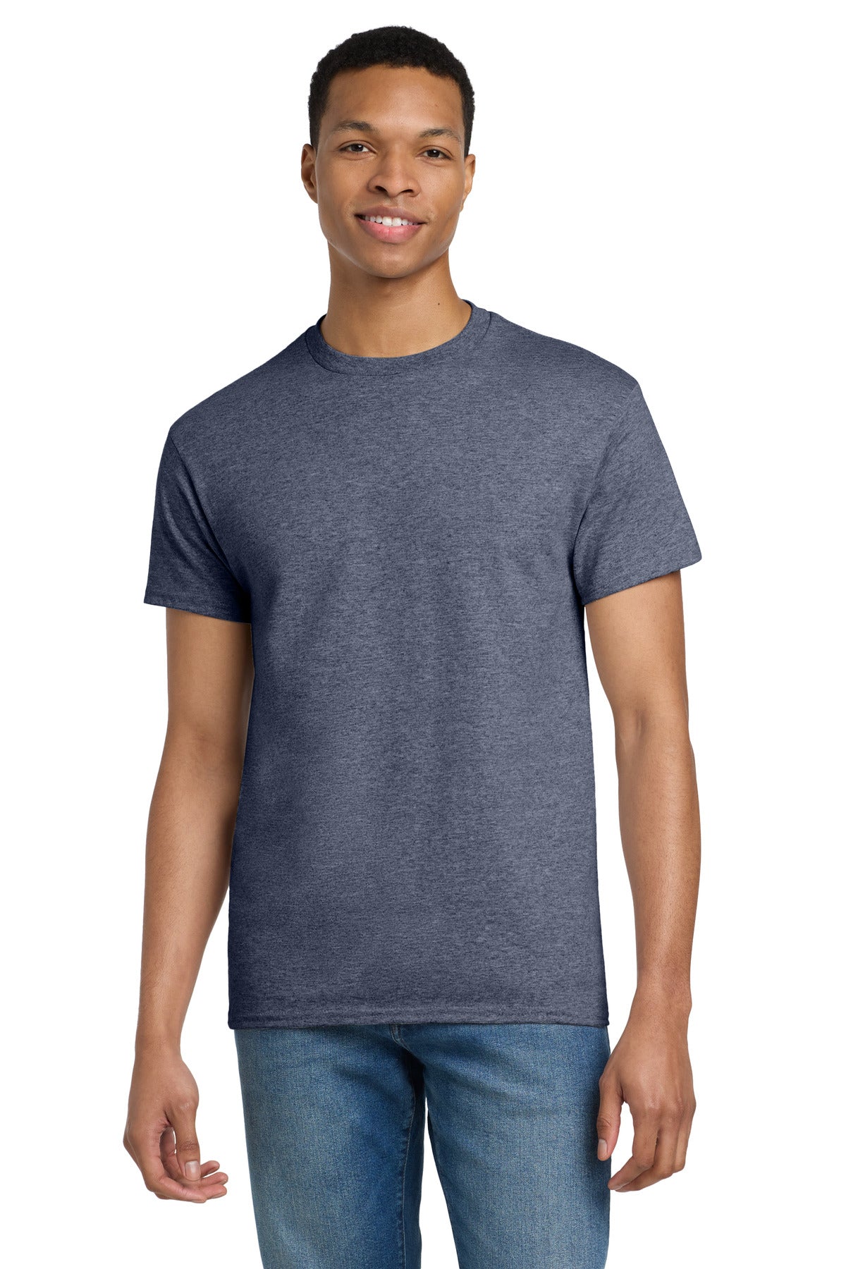 Custom Heathered Navy Ultra Cotton Cotton Tee 2000, personalized by SanCanDo Swag in Argyle, TX