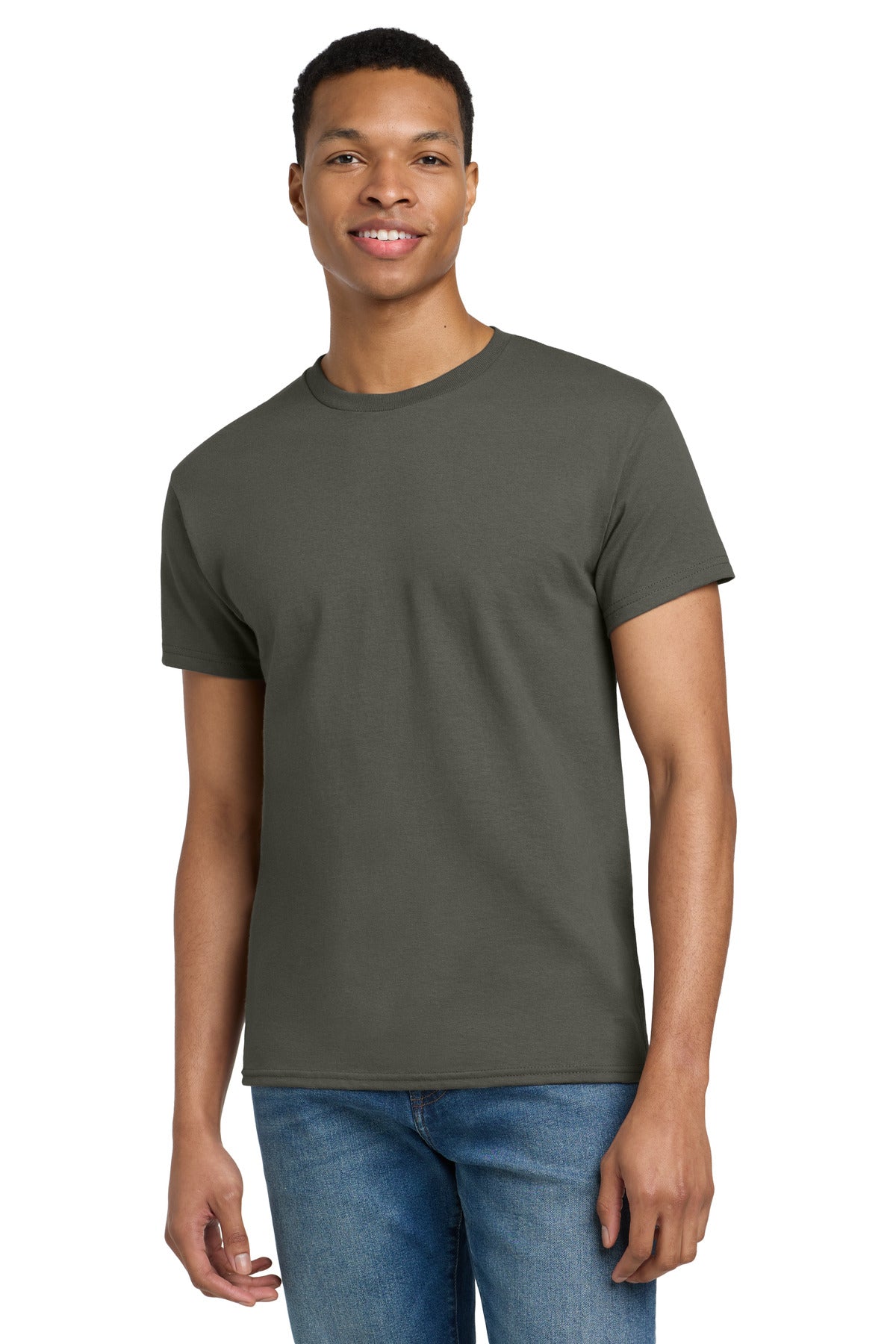Custom Olive Ultra Cotton Cotton Tee 2000, personalized by SanCanDo Swag in Argyle, TX