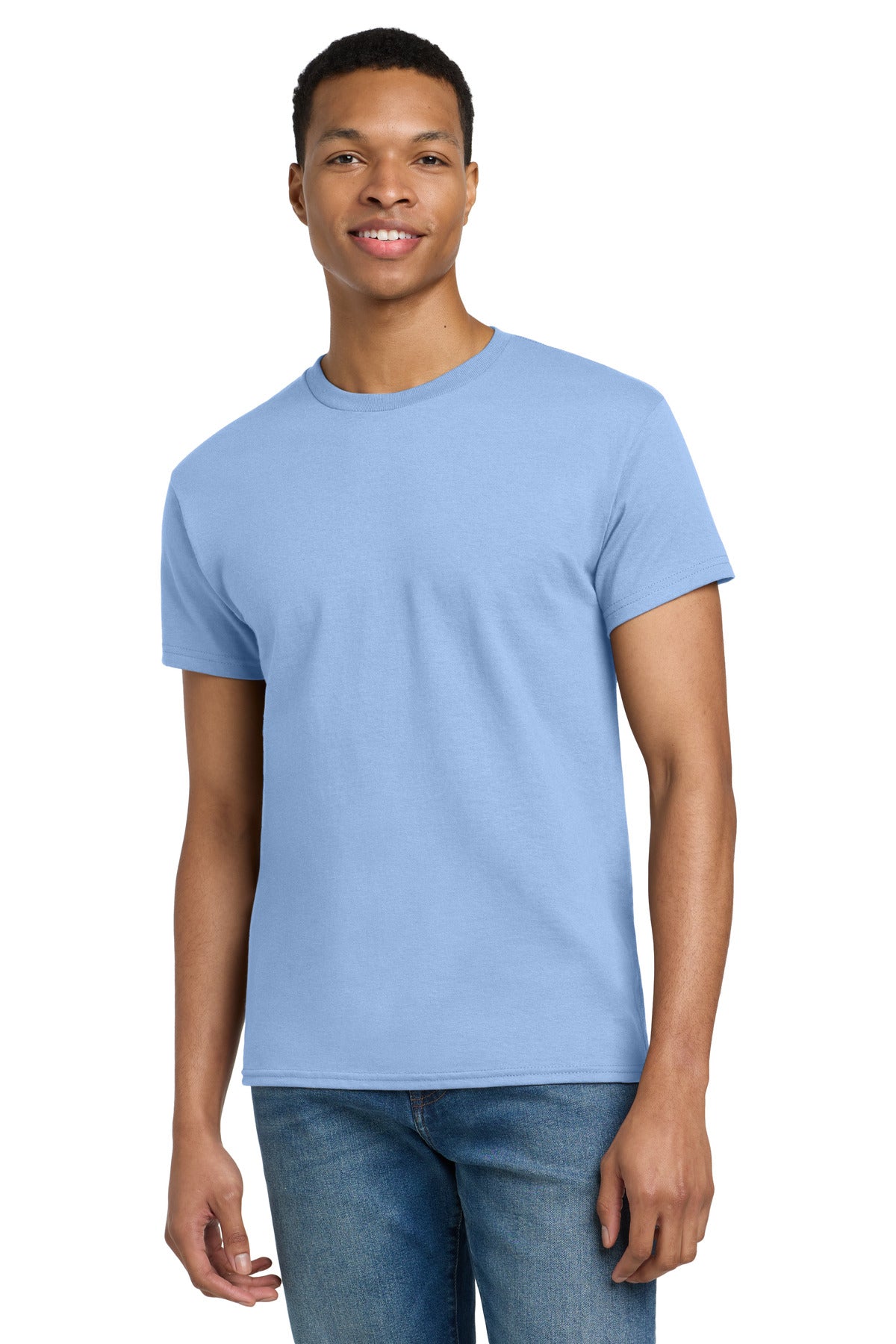 Custom Light Blue Ultra Cotton Cotton Tee 2000, personalized by SanCanDo Swag in Argyle, TX