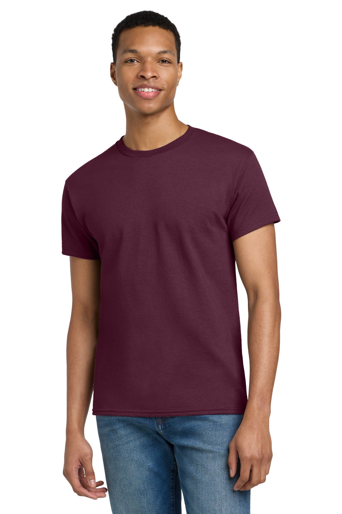 Custom Maroon Ultra Cotton Cotton Tee 2000, personalized by SanCanDo Swag in Argyle, TX