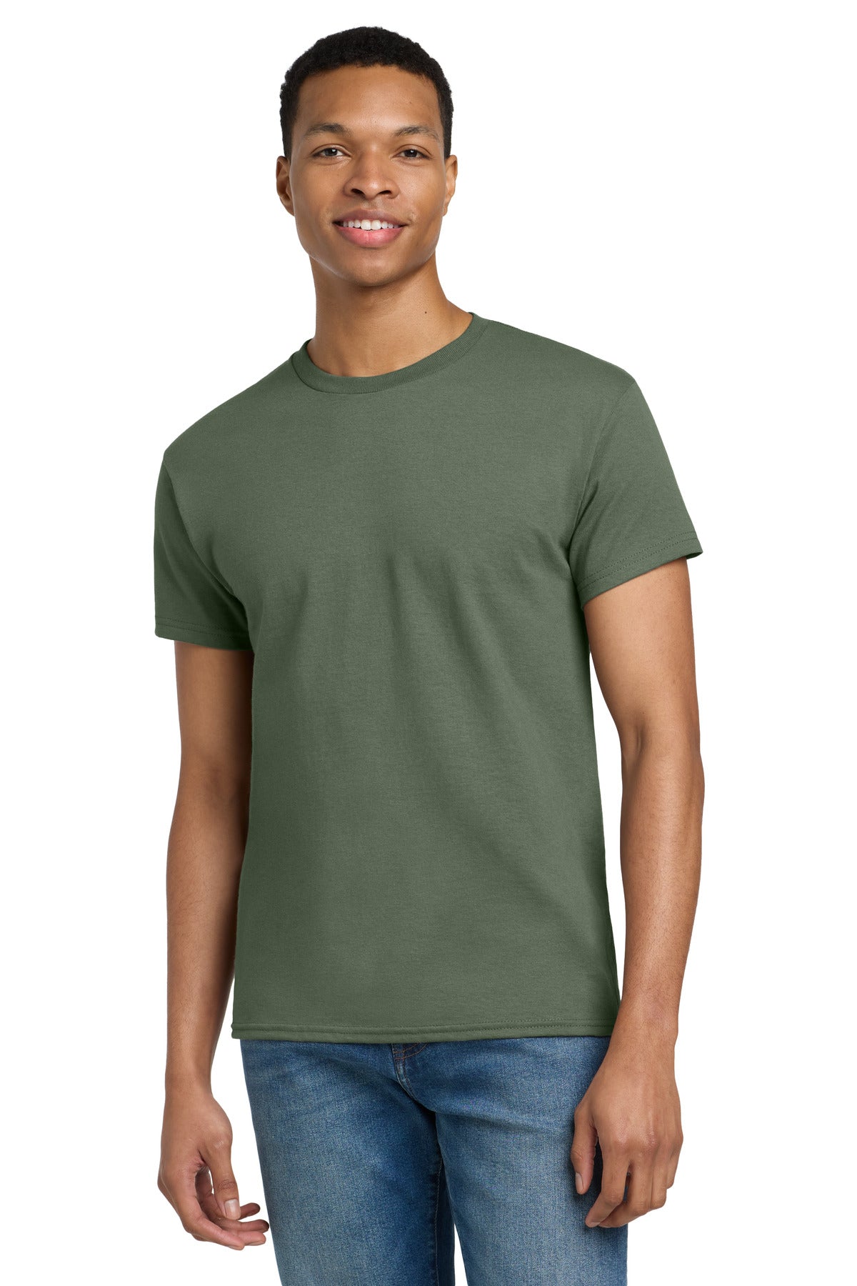 Custom Military Green Ultra Cotton Cotton Tee 2000, personalized by SanCanDo Swag in Argyle, TX