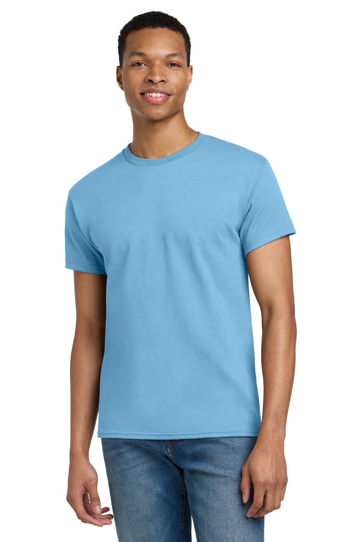 Custom Sky Ultra Cotton Cotton Tee 2000, personalized by SanCanDo Swag in Argyle, TX