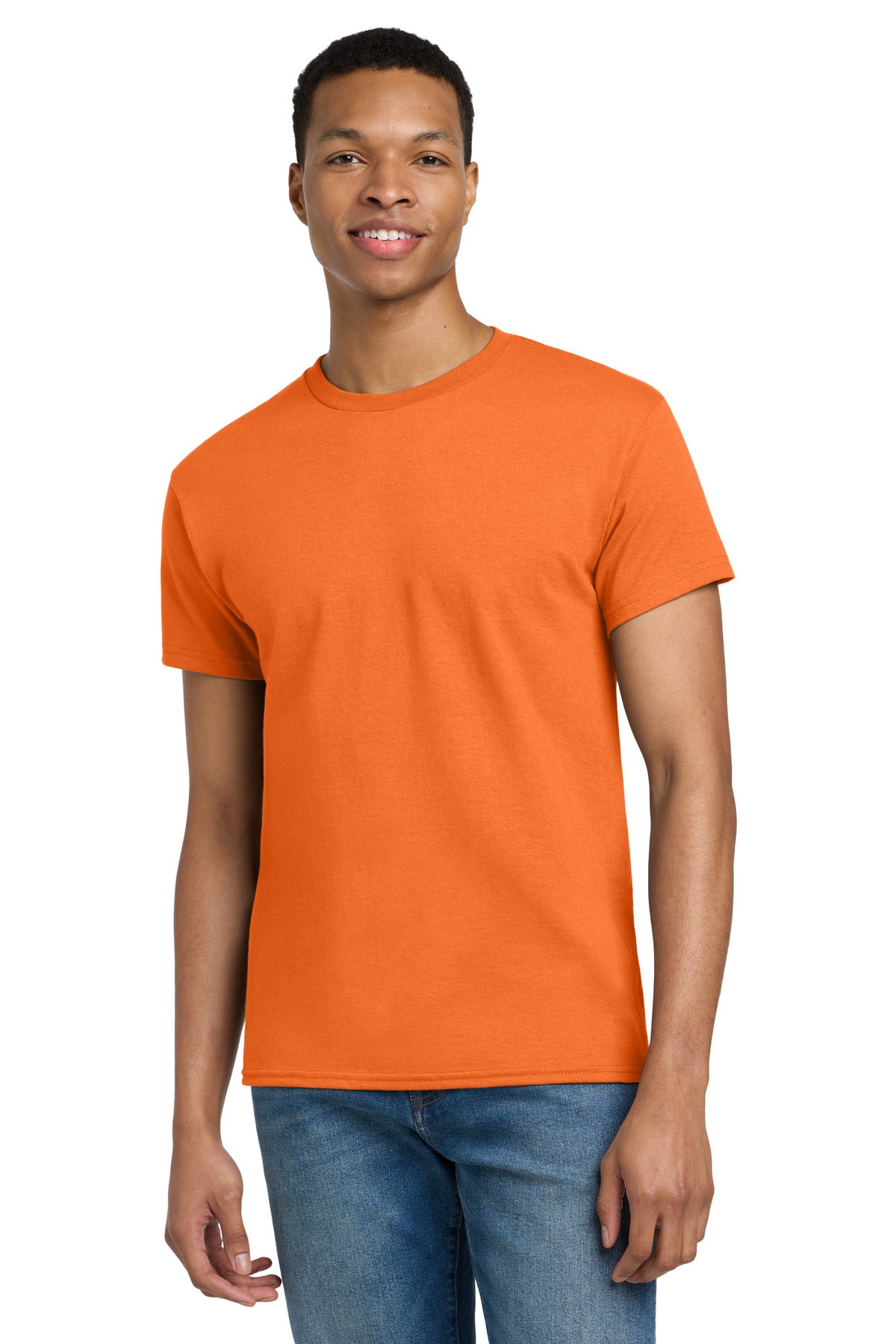Custom S. Orange Ultra Cotton Cotton Tee 2000, personalized by SanCanDo Swag in Argyle, TX