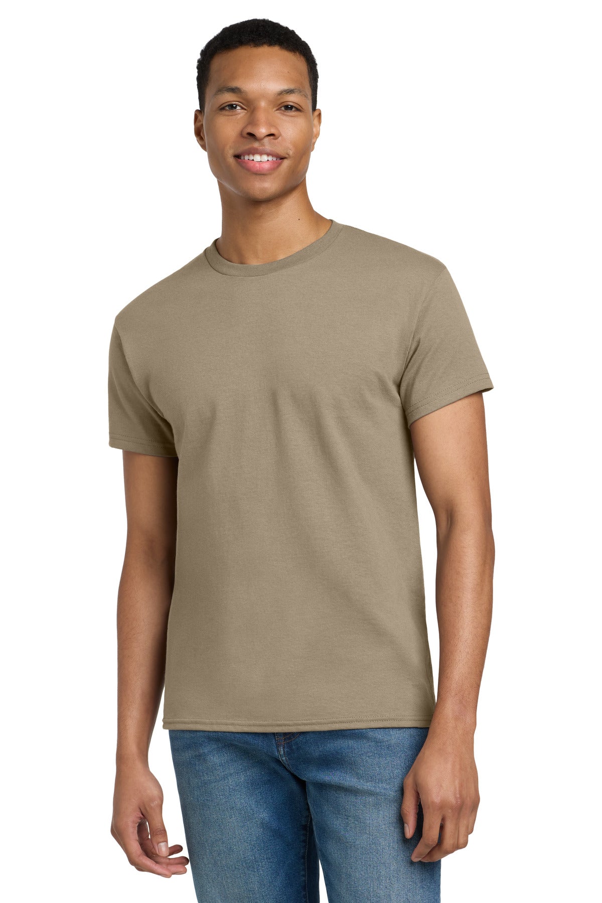 Custom Tan Ultra Cotton Cotton Tee 2000, personalized by SanCanDo Swag in Argyle, TX