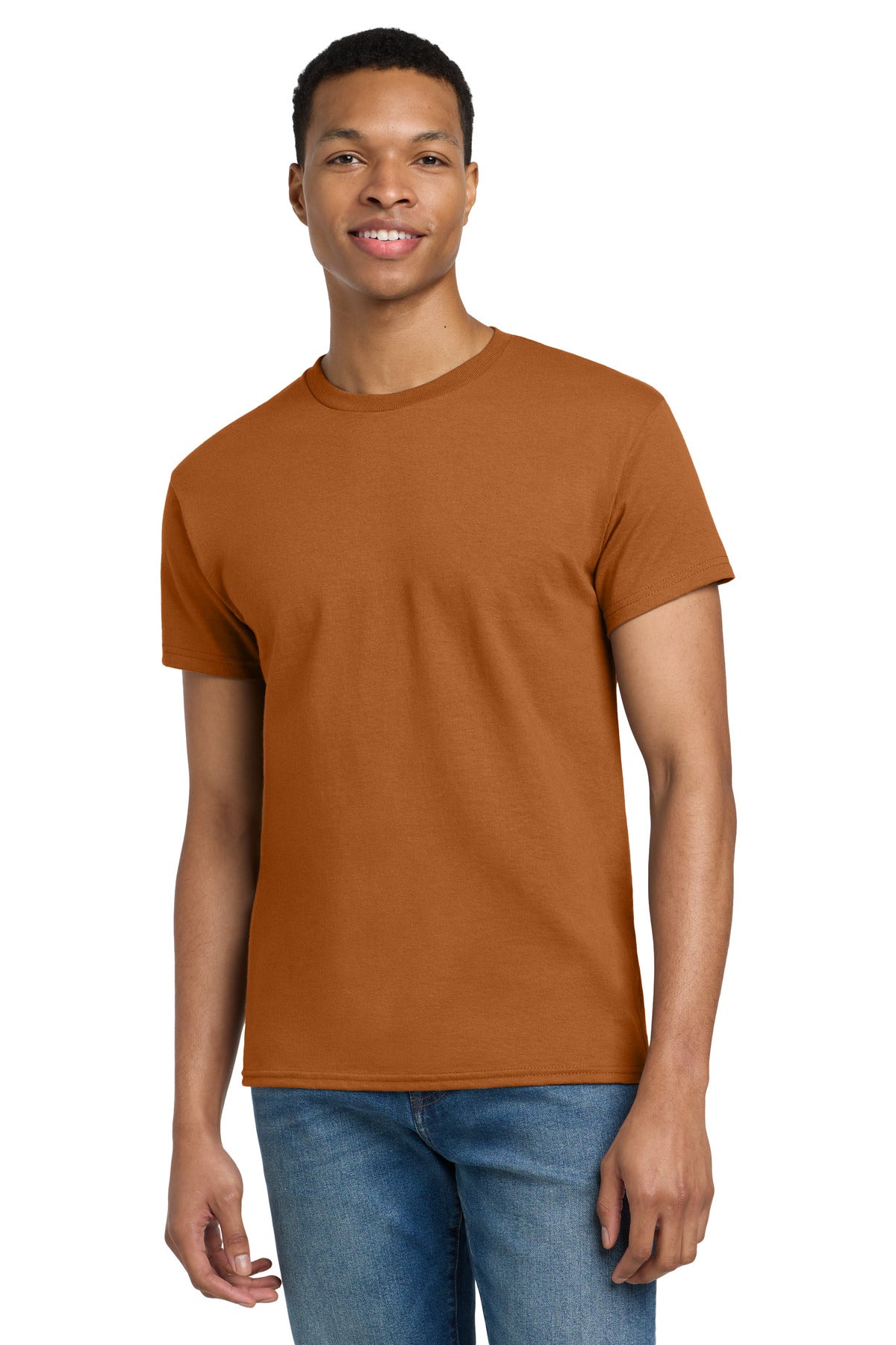 Custom Texas Orange Ultra Cotton Cotton Tee 2000, personalized by SanCanDo Swag in Argyle, TX