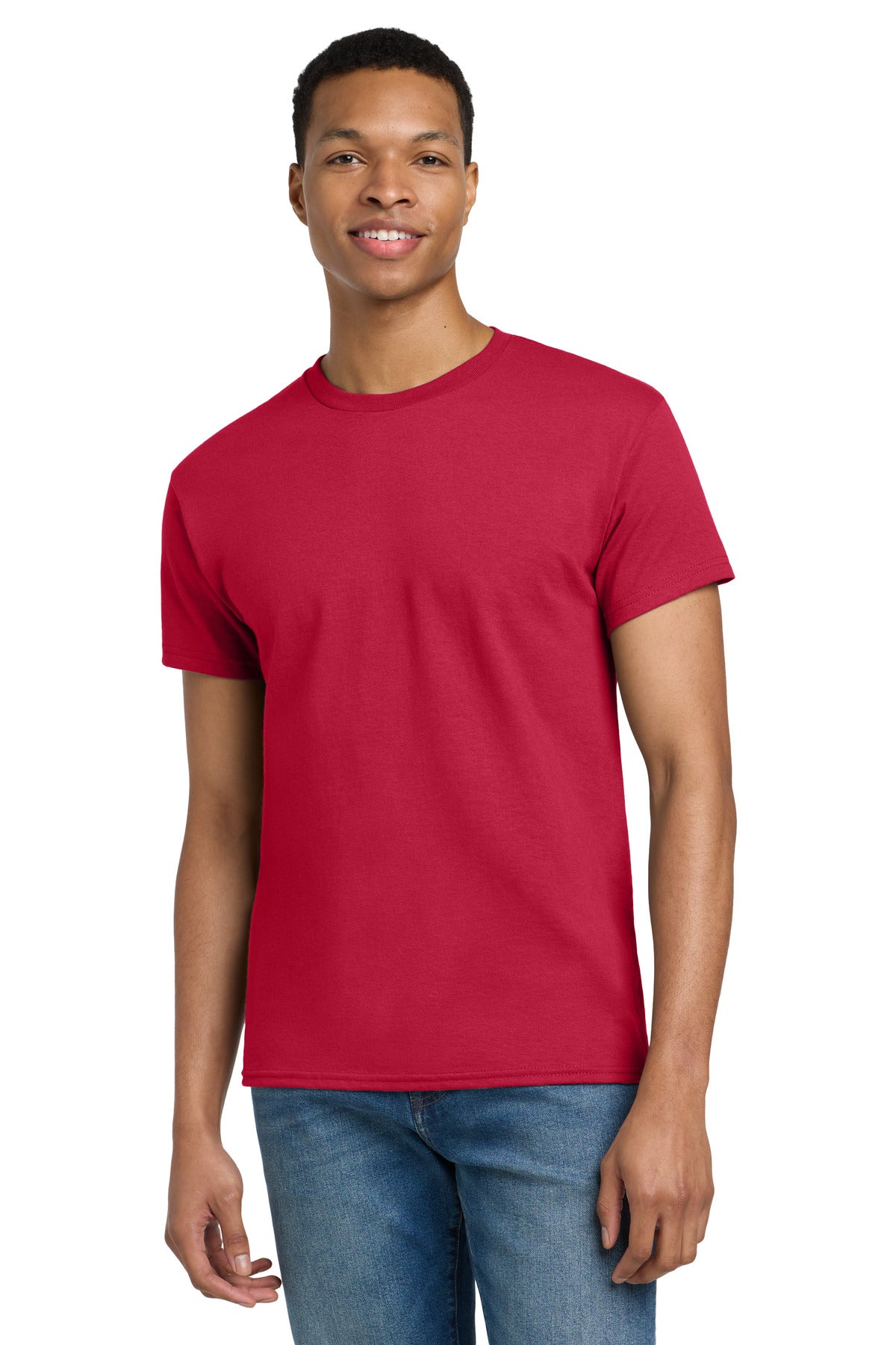Custom Cherry Red Ultra Cotton Cotton Tee 2000, personalized by SanCanDo Swag in Argyle, TX