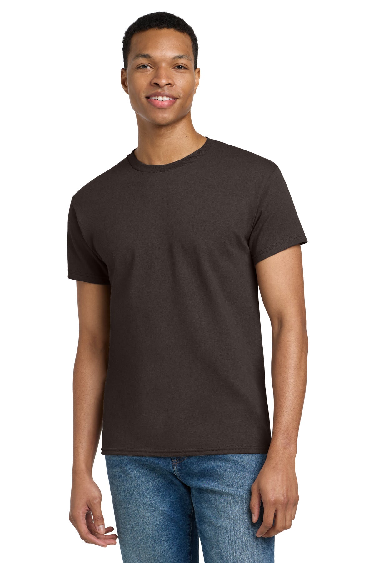 Custom Dark Chocolate Ultra Cotton Cotton Tee 2000, personalized by SanCanDo Swag in Argyle, TX