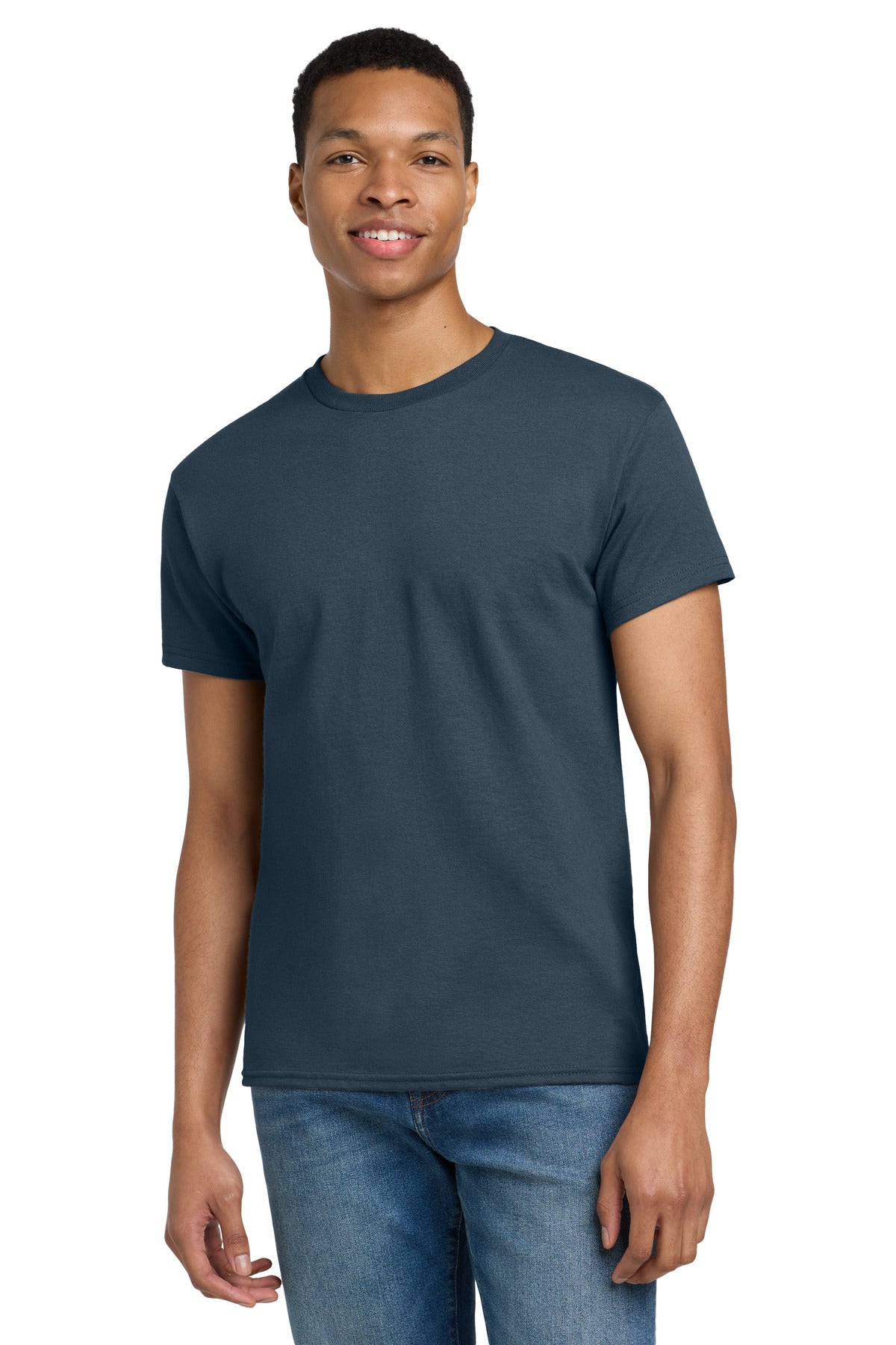 Custom Blue Dusk Ultra Cotton Cotton Tee 2000, personalized by SanCanDo Swag in Argyle, TX
