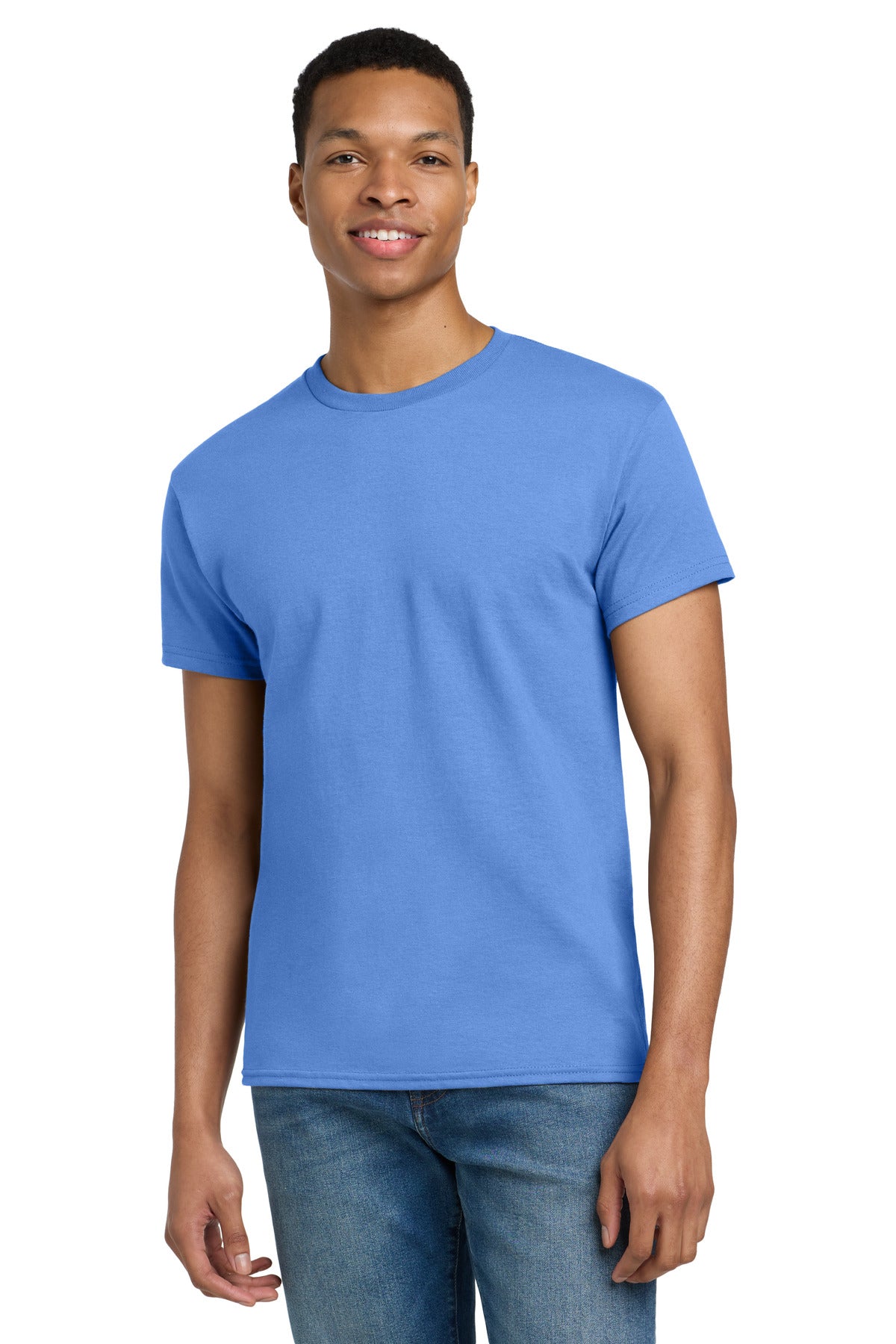 Custom Carolina Blue Ultra Cotton Cotton Tee 2000, personalized by SanCanDo Swag in Argyle, TX
