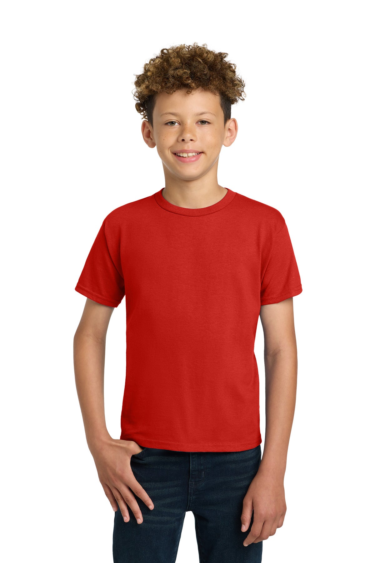 Custom Red Youth Ultra Cotton100% US Cotton Tee 2000B, personalized by SanCanDo Swag in Argyle, TX