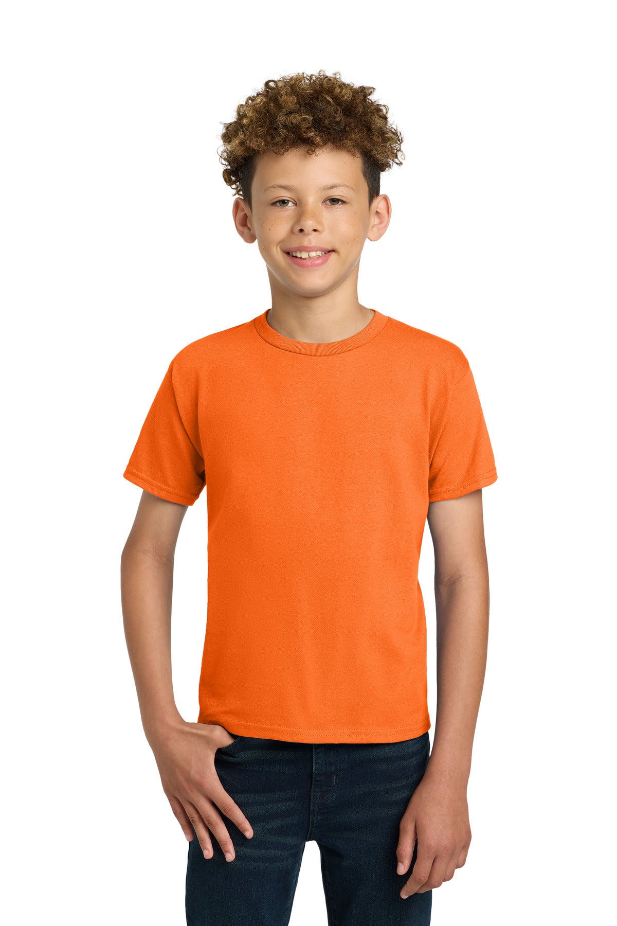 Custom S. Orange Youth Ultra Cotton100% US Cotton Tee 2000B, personalized by SanCanDo Swag in Argyle, TX