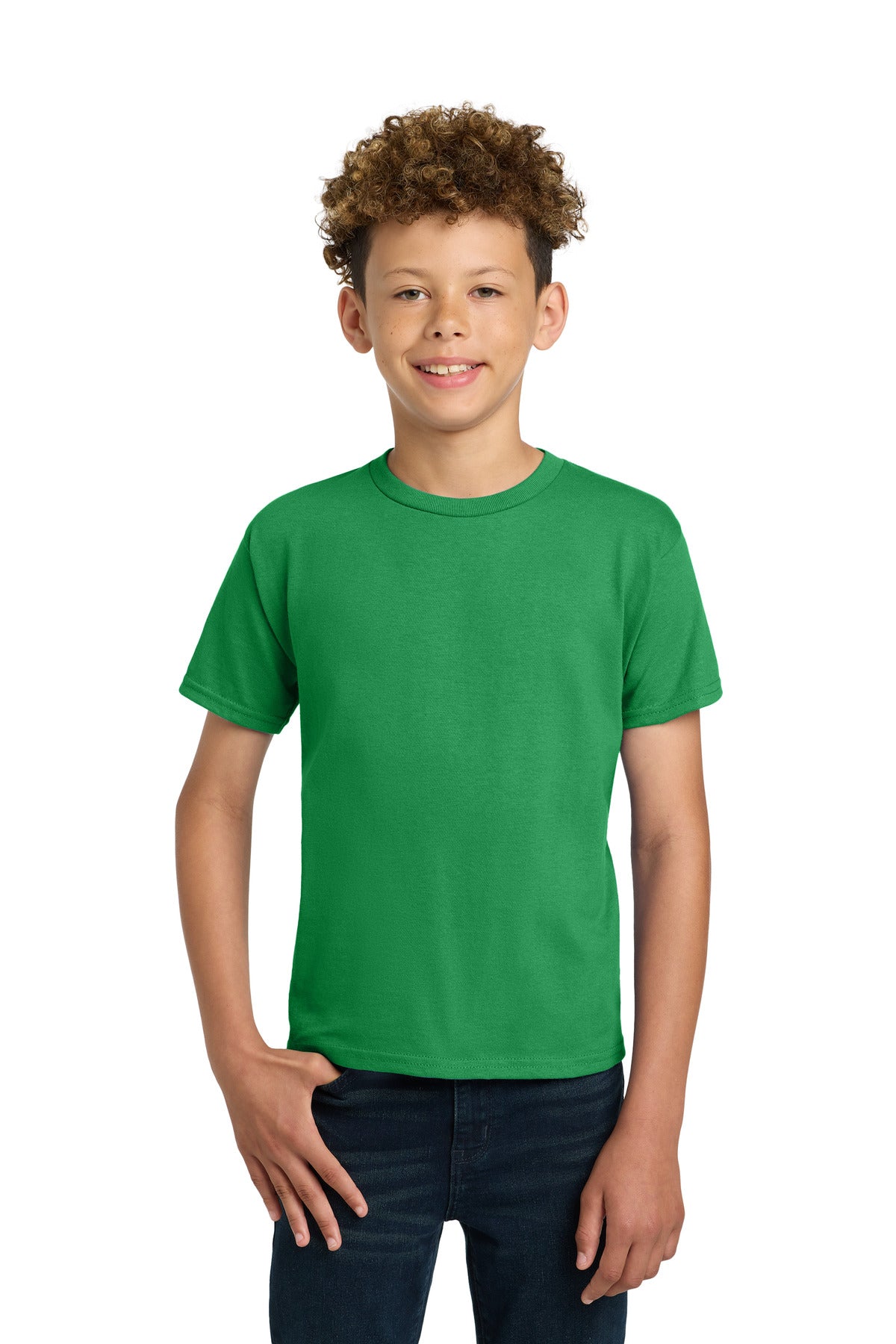Custom Irish Green Youth Ultra Cotton100% US Cotton Tee 2000B, personalized by SanCanDo Swag in Argyle, TX