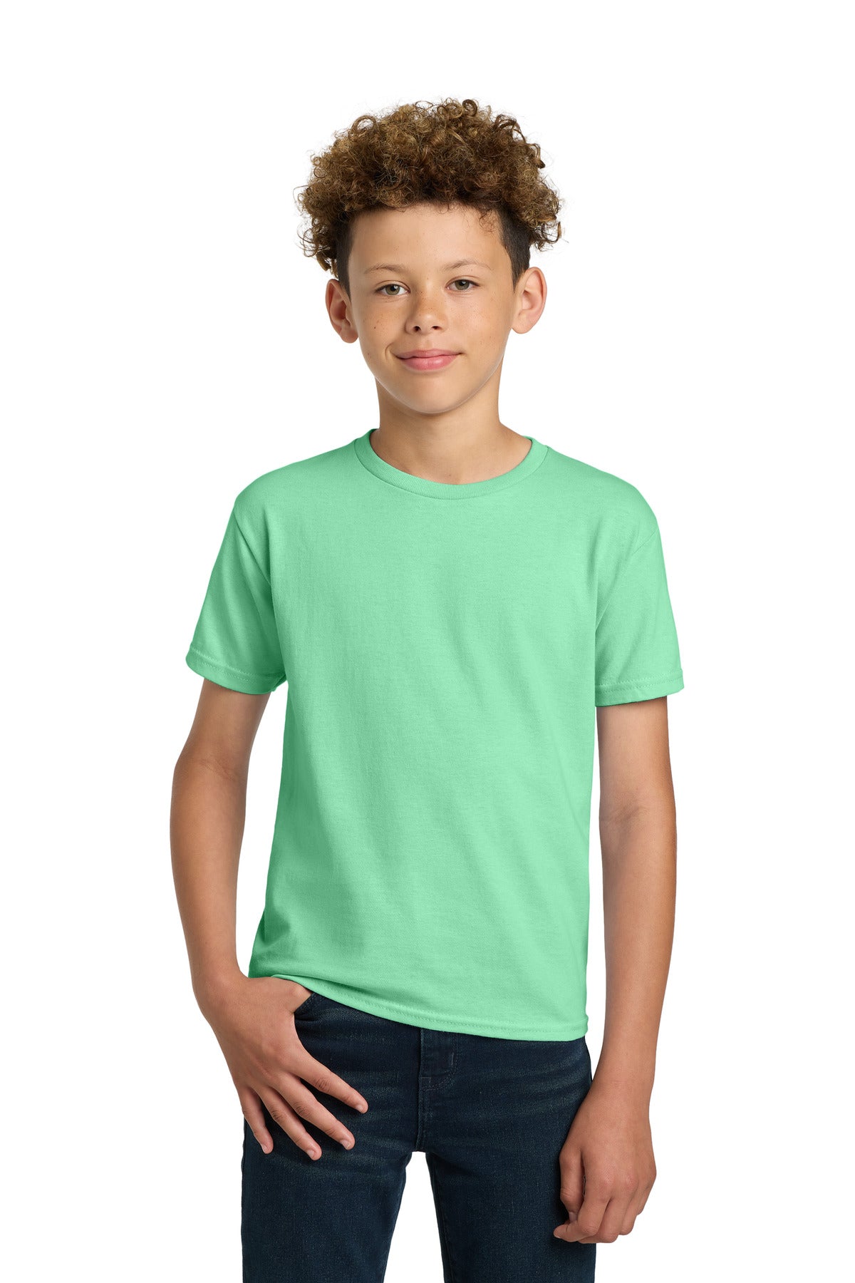 Custom Mint Green Youth Ultra Cotton100% US Cotton Tee 2000B, personalized by SanCanDo Swag in Argyle, TX