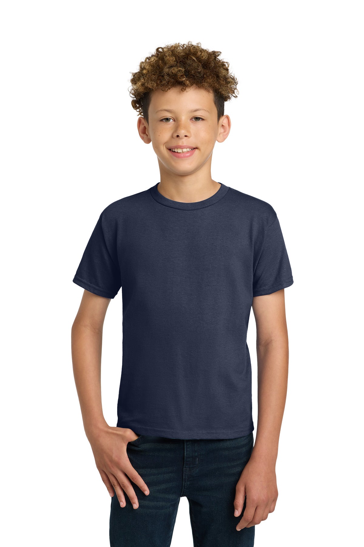Custom Navy Youth Ultra Cotton100% US Cotton Tee 2000B, personalized by SanCanDo Swag in Argyle, TX