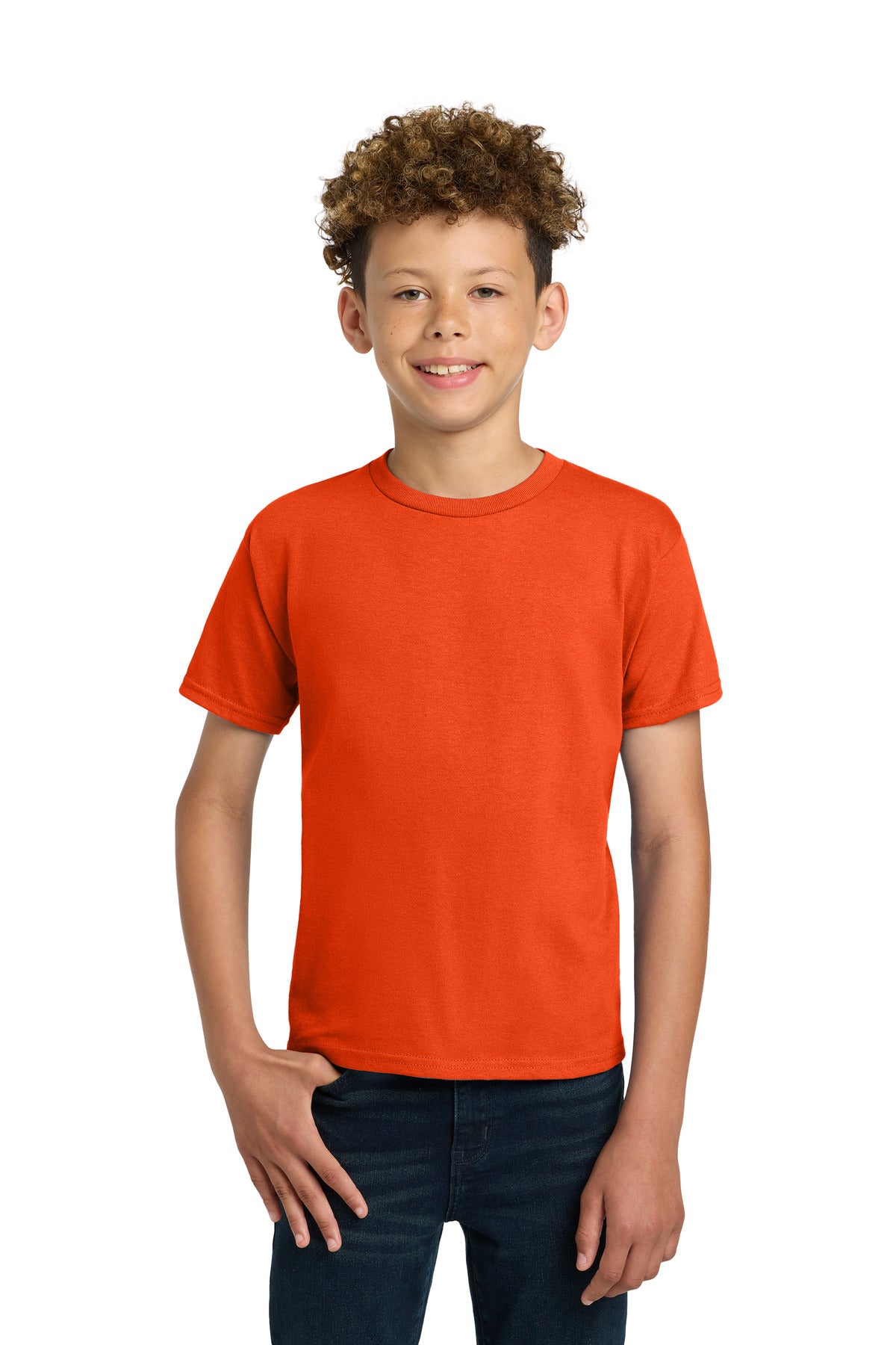 Custom Orange Youth Ultra Cotton100% US Cotton Tee 2000B, personalized by SanCanDo Swag in Argyle, TX