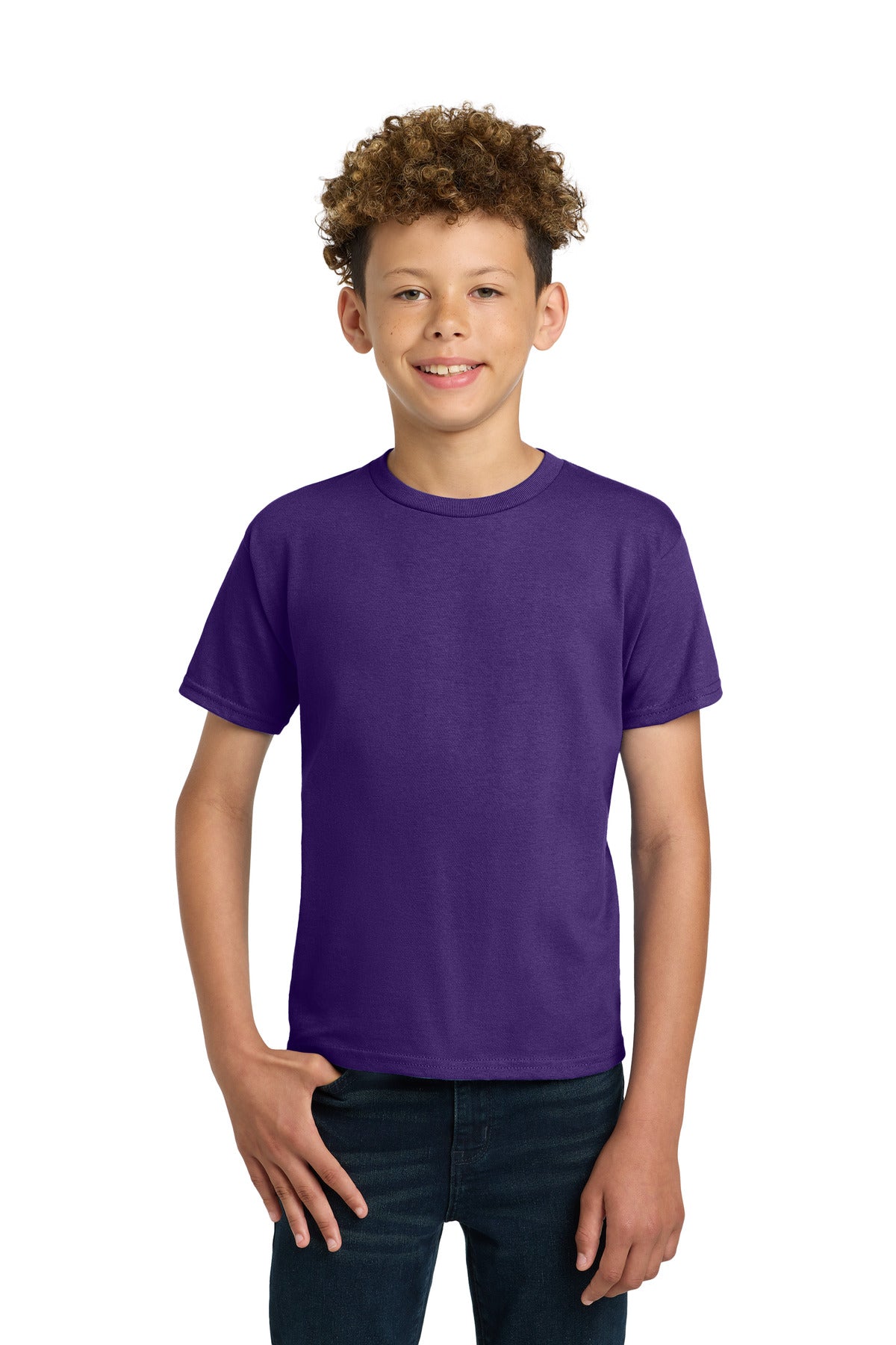 Custom Purple Youth Ultra Cotton100% US Cotton Tee 2000B, personalized by SanCanDo Swag in Argyle, TX