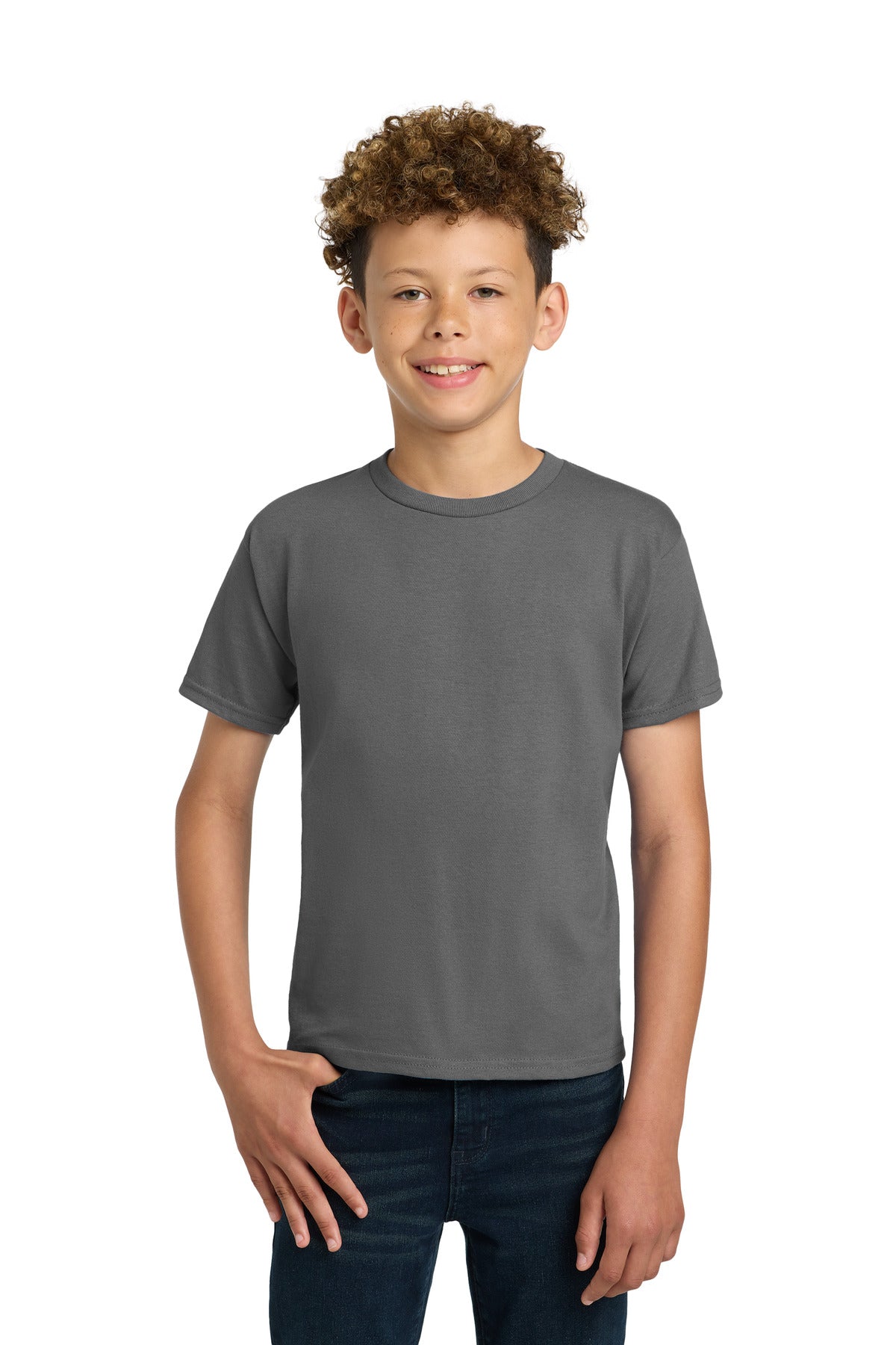 Custom Charcoal Youth Ultra Cotton100% US Cotton Tee 2000B, personalized by SanCanDo Swag in Argyle, TX