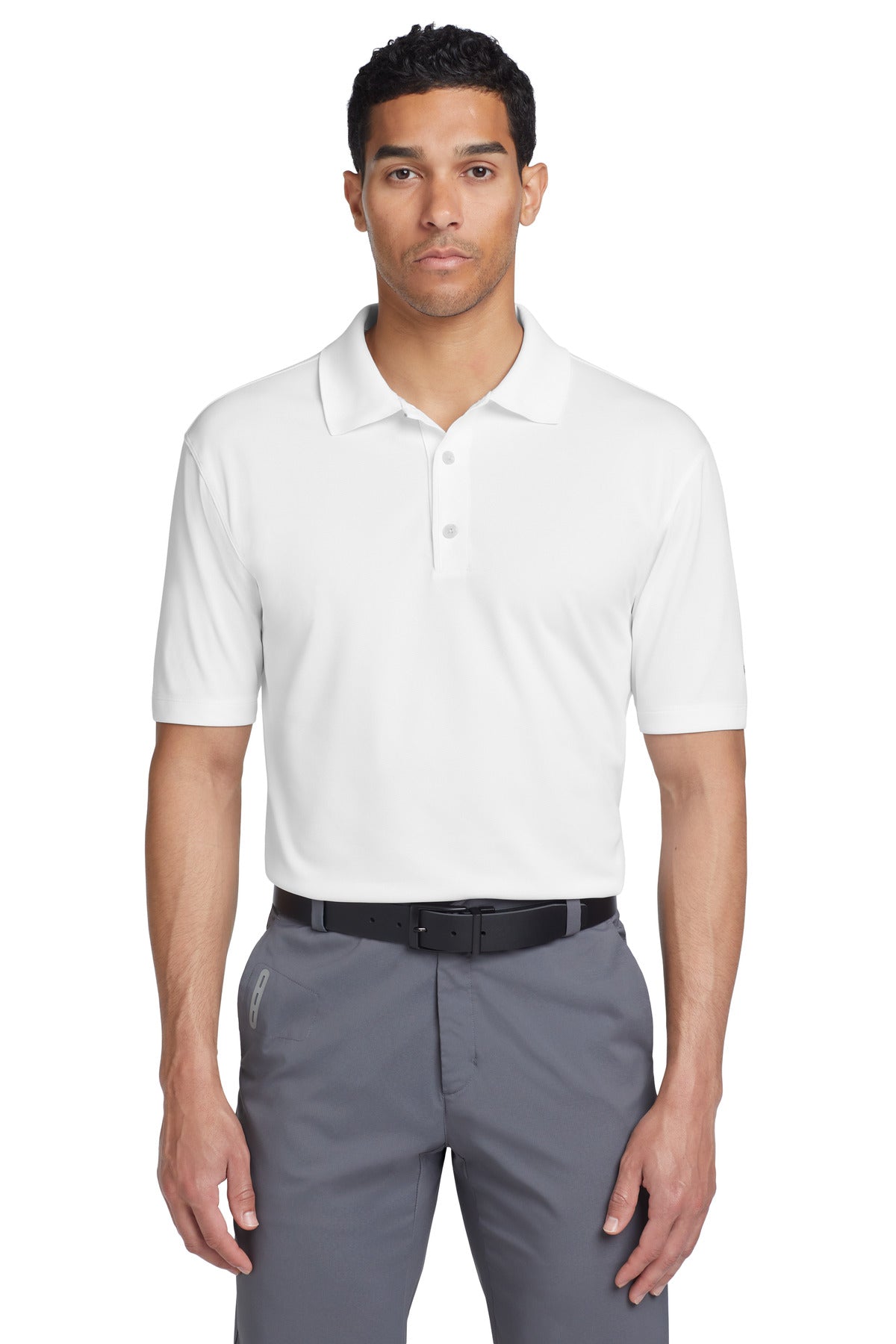 Custom White Tech Basic Dri-FIT Polo 203690, personalized by SanCanDo Swag in Argyle, TX