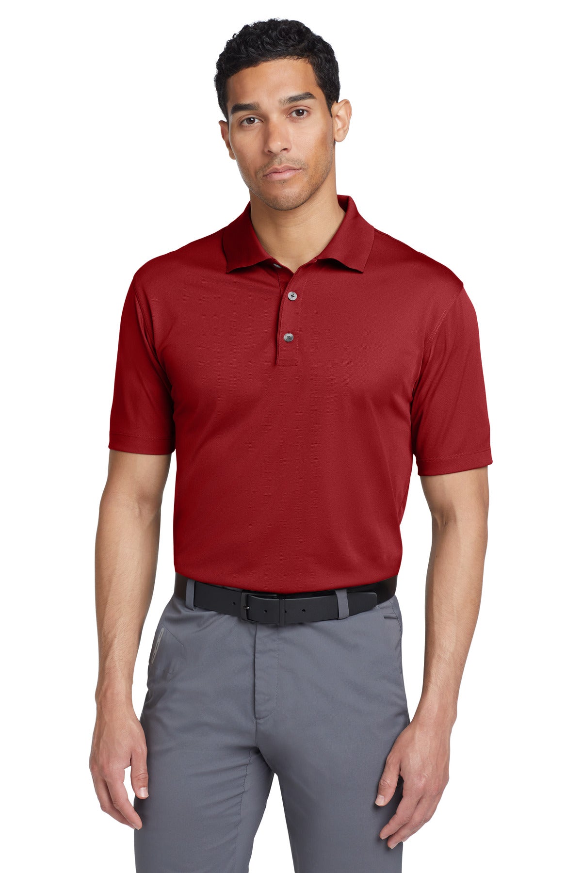 Custom Pro Red Tech Basic Dri-FIT Polo 203690, personalized by SanCanDo Swag in Argyle, TX