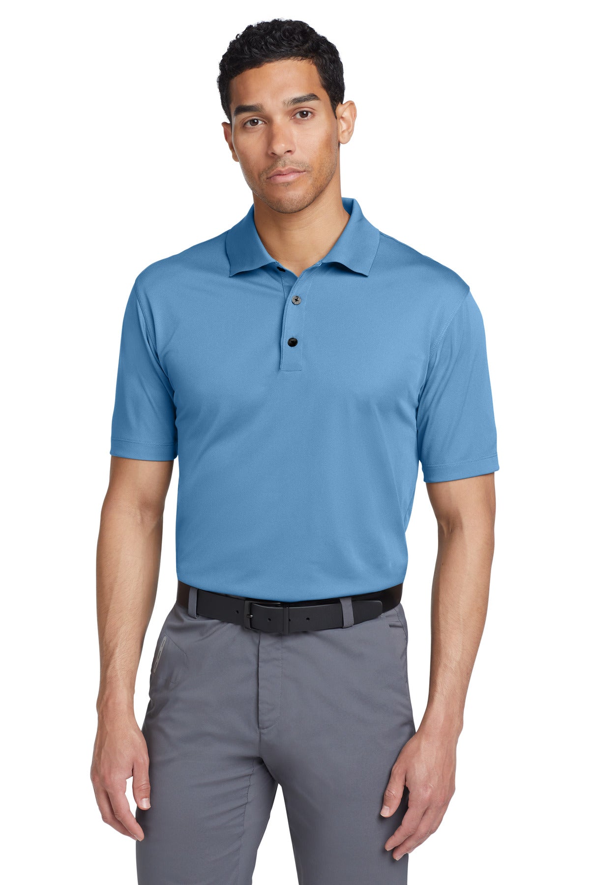 Custom University Blue Tech Basic Dri-FIT Polo 203690, personalized by SanCanDo Swag in Argyle, TX