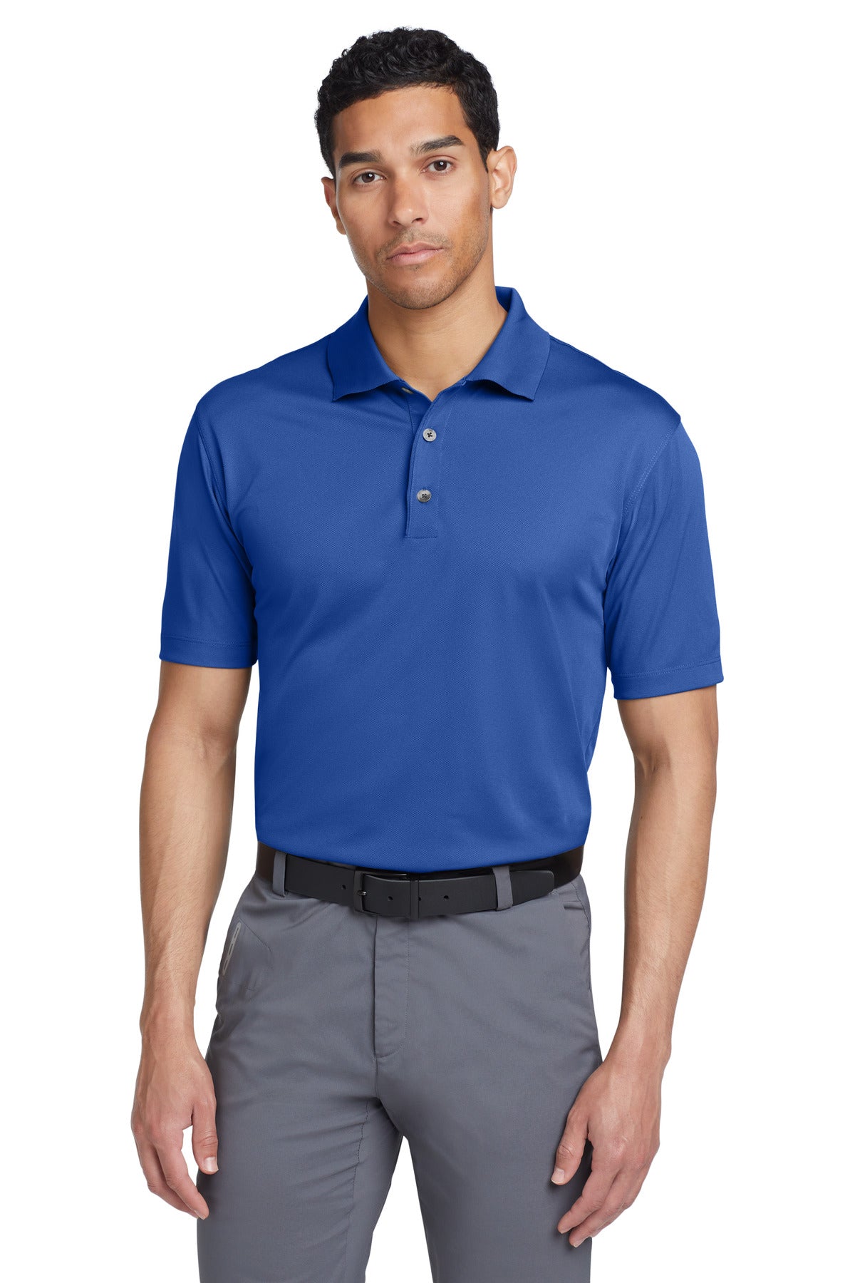 Custom Varsity Royal Tech Basic Dri-FIT Polo 203690, personalized by SanCanDo Swag in Argyle, TX