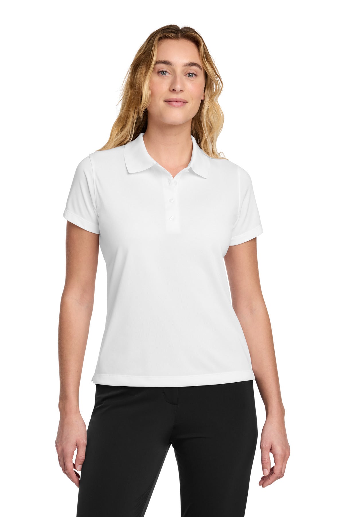 Custom White Women's Tech Basic Dri-FIT Polo 203697, personalized by SanCanDo Swag in Argyle, TX