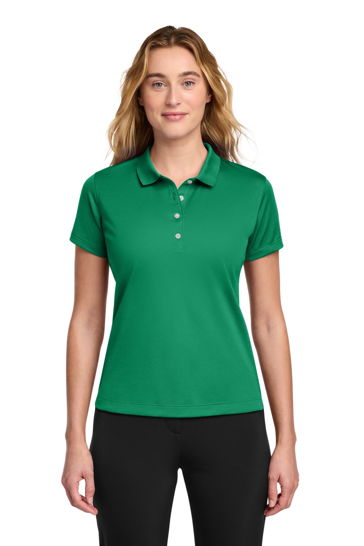 Custom Lucky Green Women's Tech Basic Dri-FIT Polo 203697, personalized by SanCanDo Swag in Argyle, TX