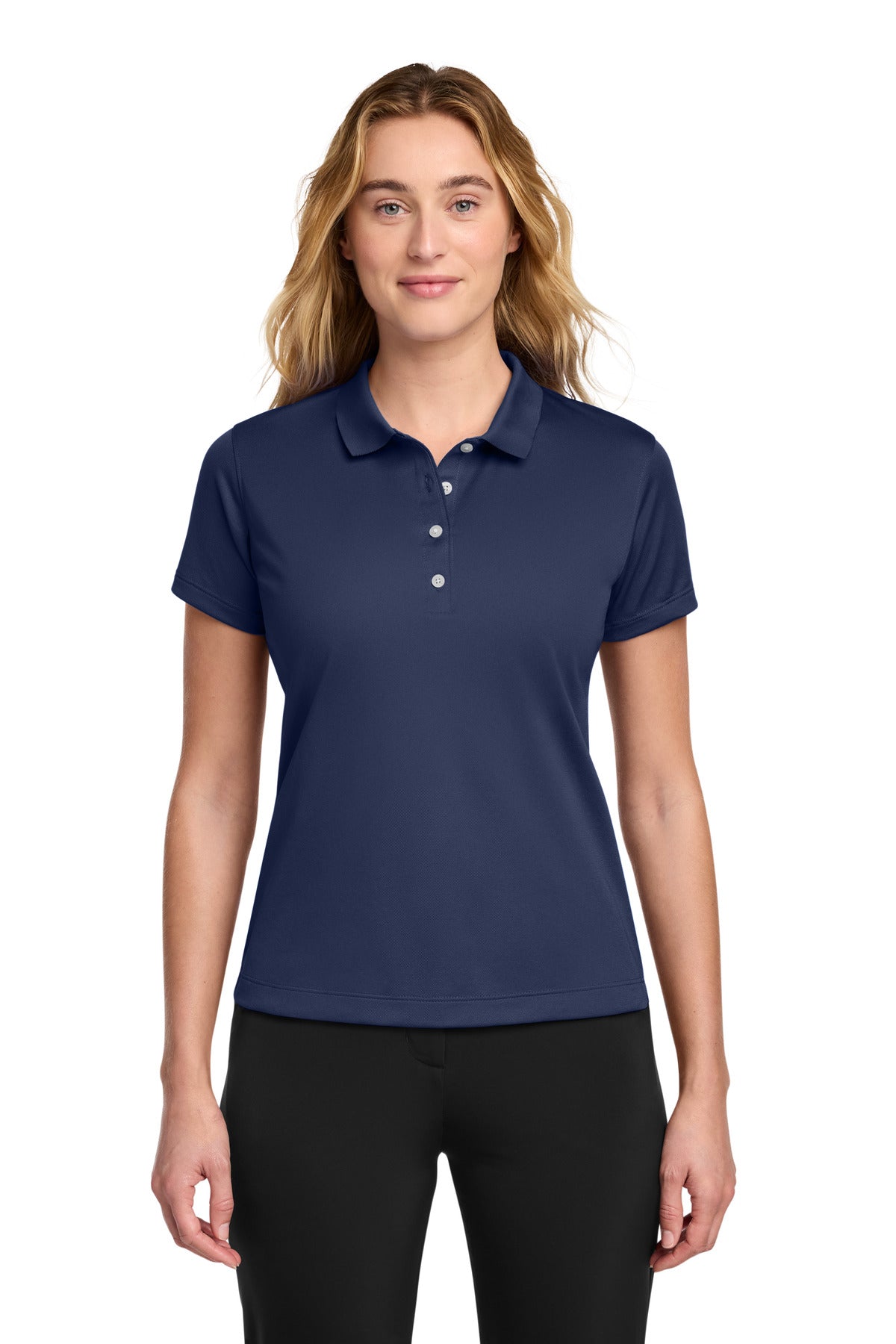 Custom Midnight Navy Women's Tech Basic Dri-FIT Polo 203697, personalized by SanCanDo Swag in Argyle, TX