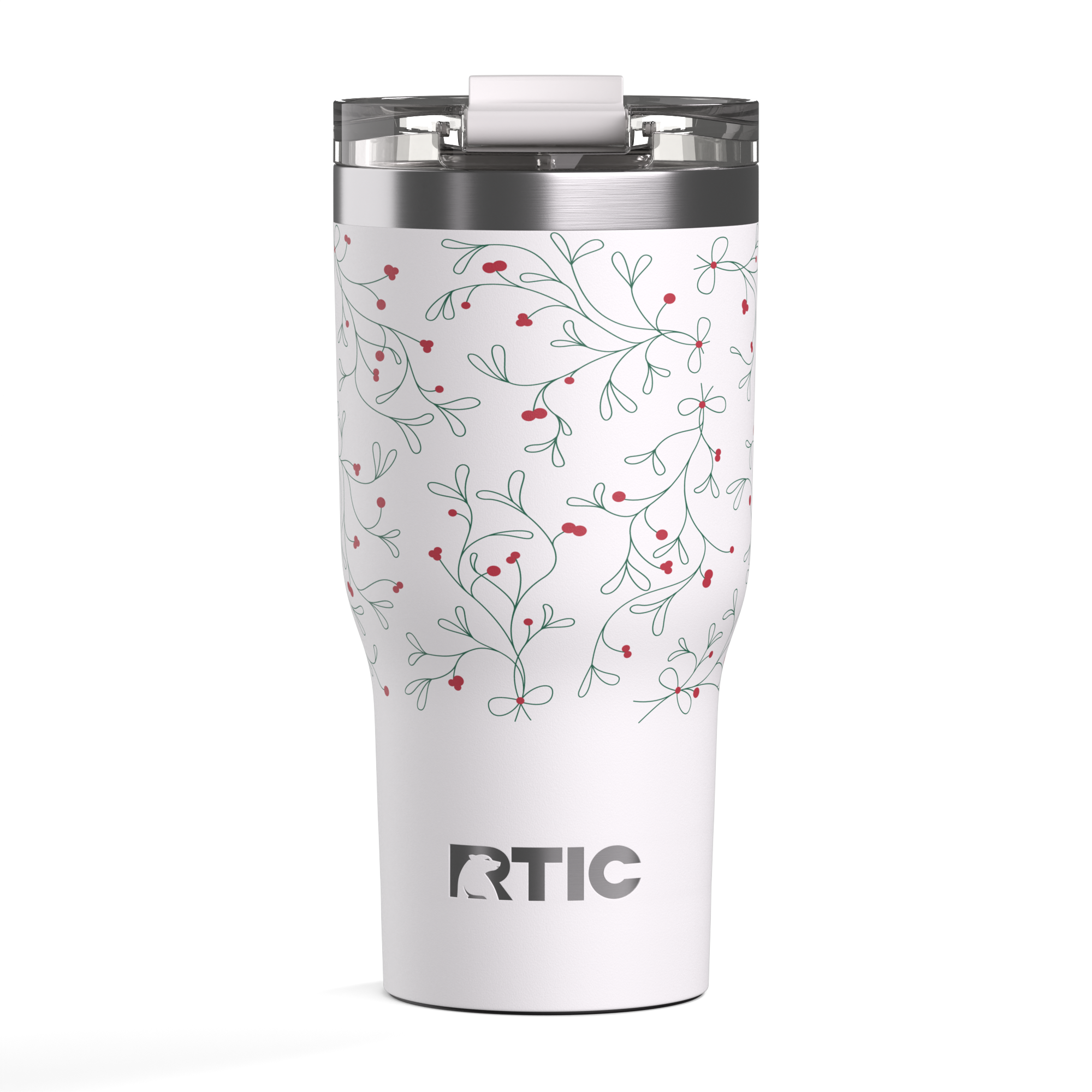 Custom Mistletoe RTIC 20 oz Essential Tumbler, personalized by SanCanDo Swag in Argyle, TX