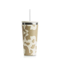 Custom Brown Cow Hide RTIC 20 oz Everyday Tumbler, personalized by SanCanDo Swag in Argyle, TX