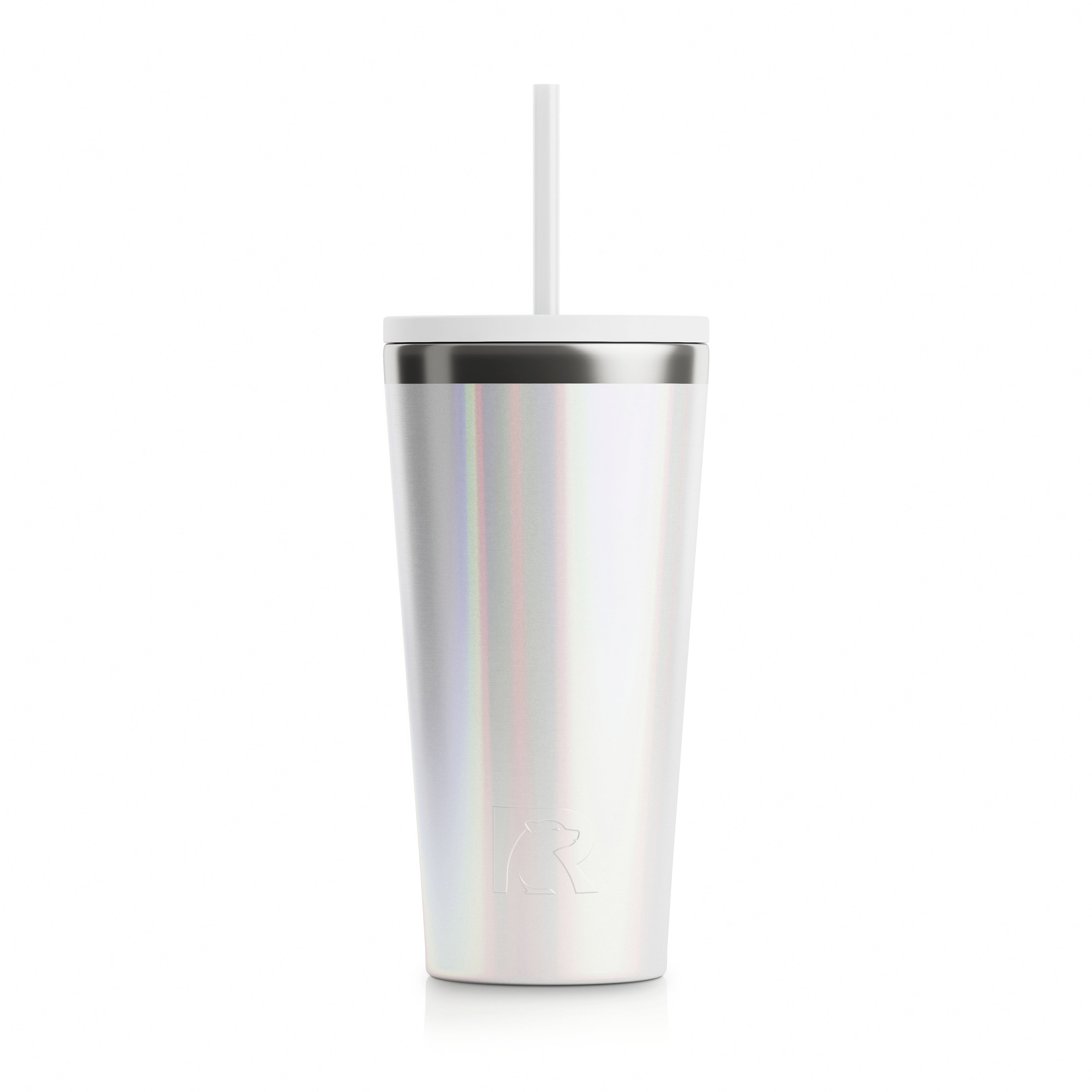 Custom White Glitter RTIC 20 oz Everyday Tumbler, personalized by SanCanDo Swag in Argyle, TX